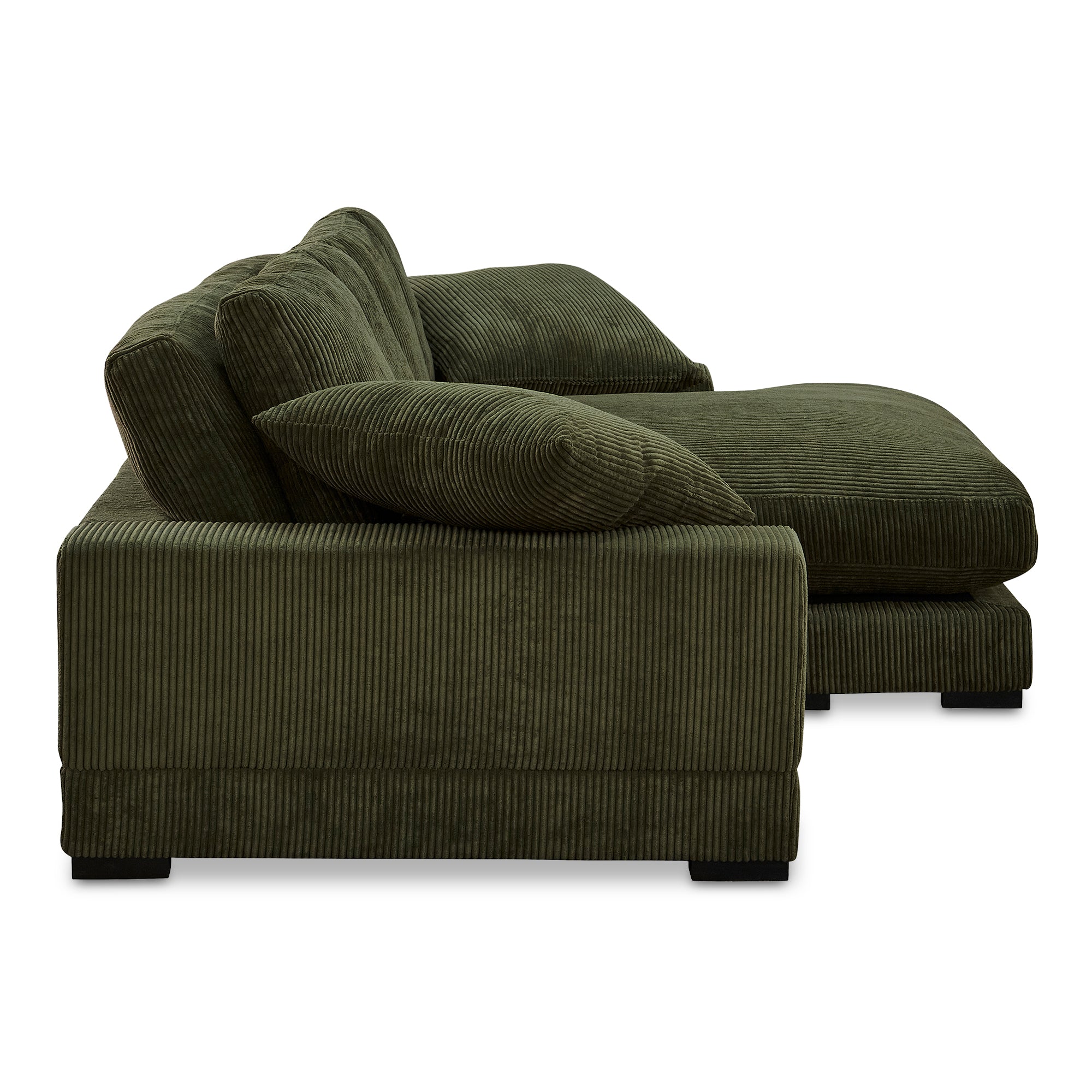 Plunge Sectional Dark Green - Moes Home