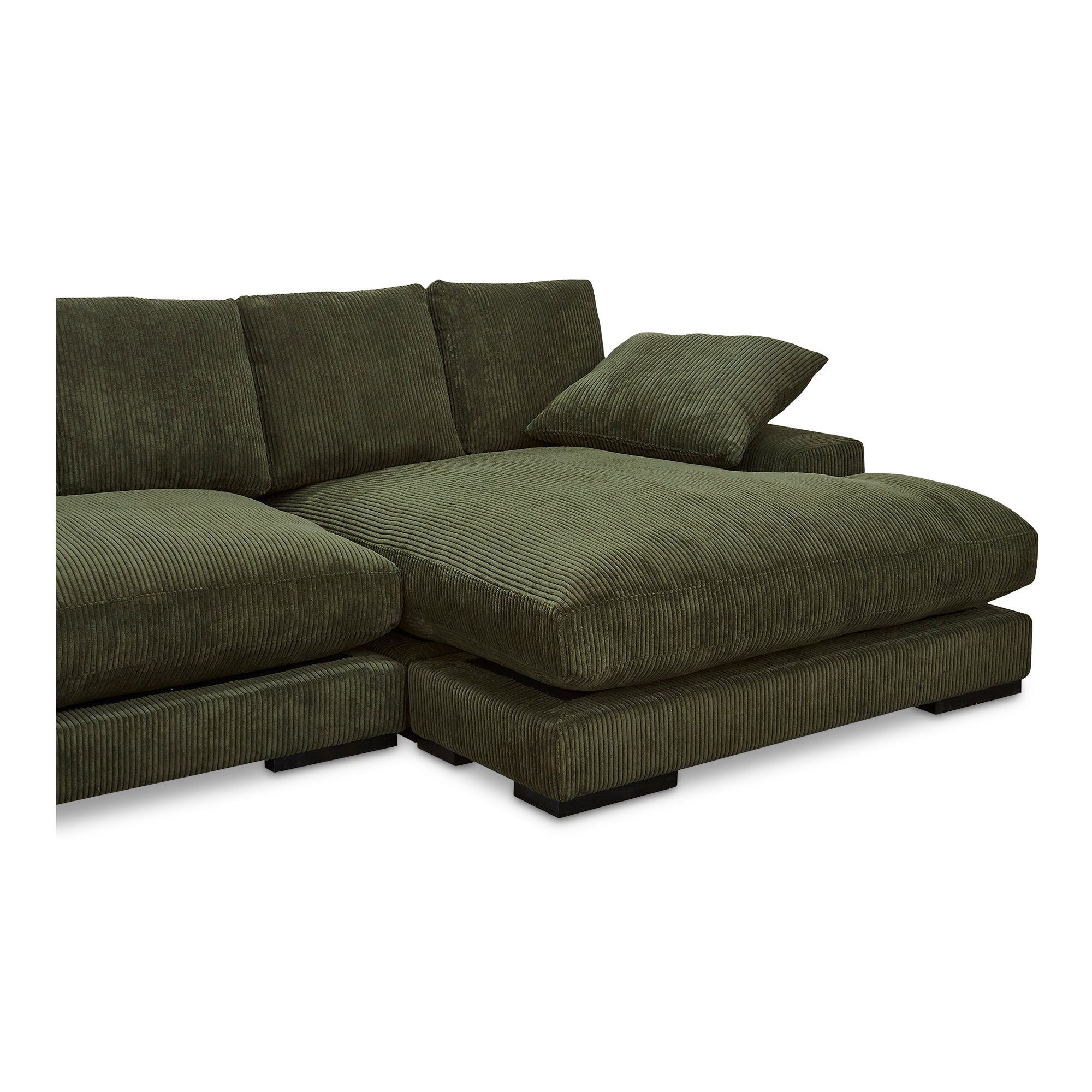 Plunge Sectional Dark Green - Moes Home