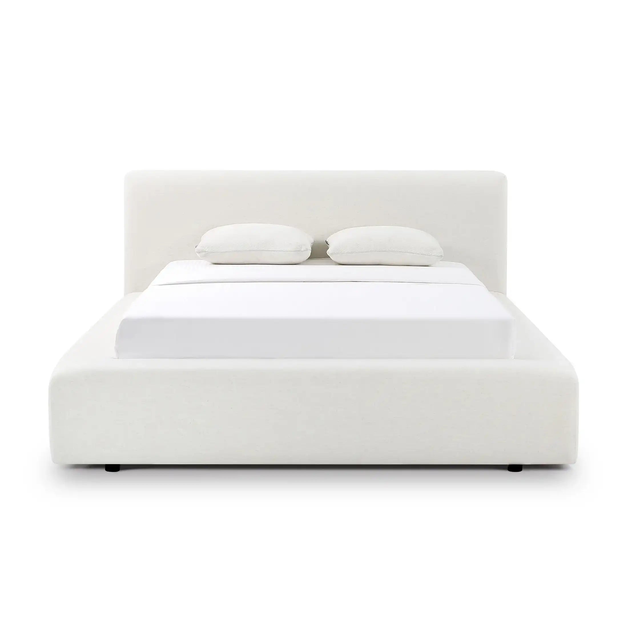 Meena Cream Upcycled Linen Storage Bed