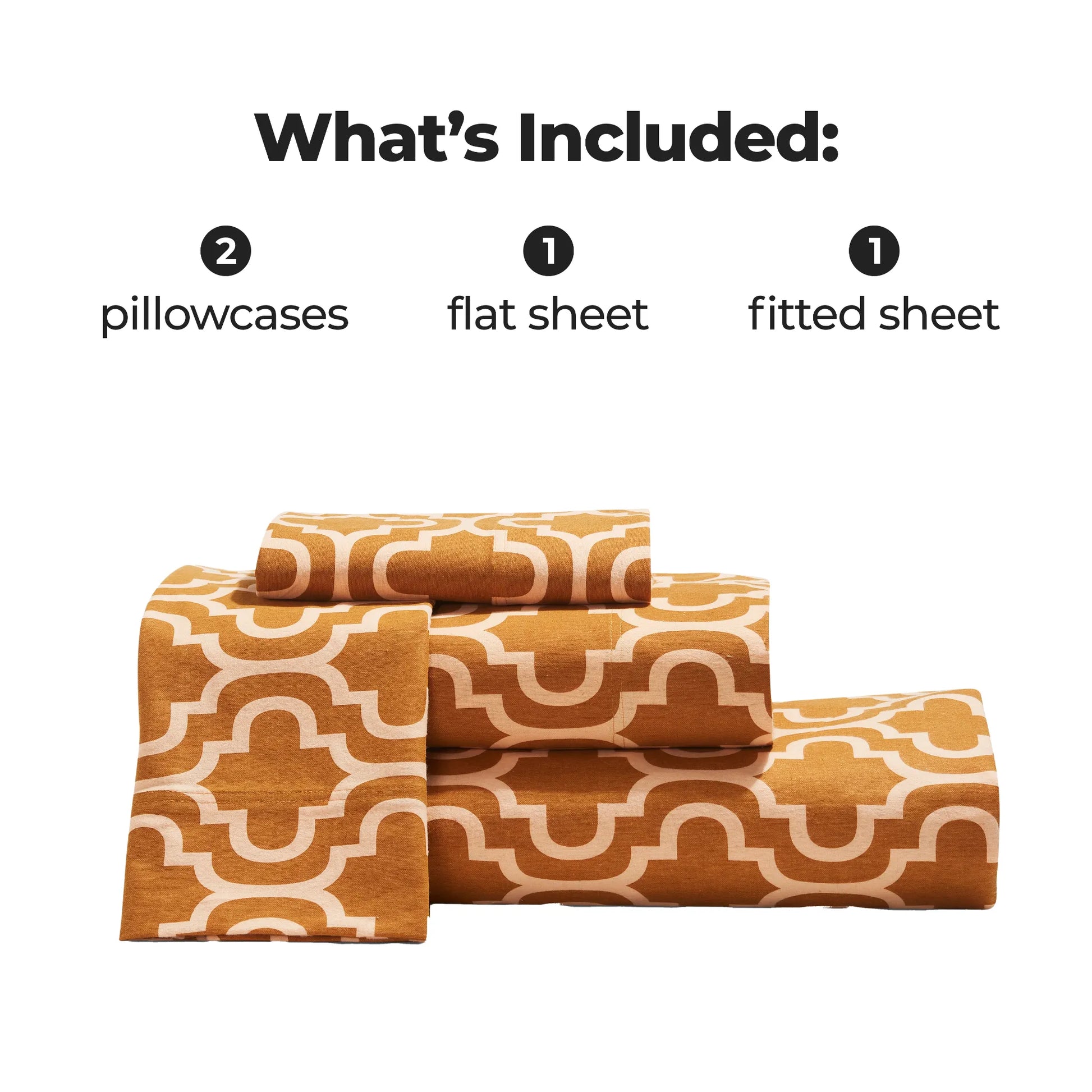 100% Cotton Flannel Bed Sheet Set Trellis Deep Pocket - Sheet Set by Superior Brand