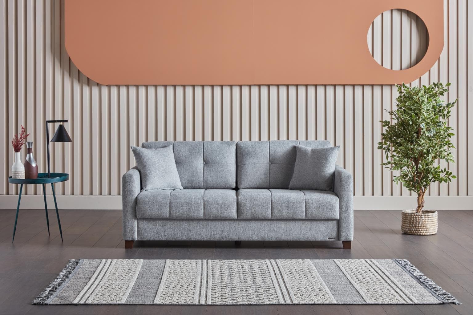 Beatto Light Gray Twinsoft Queen Sleeper