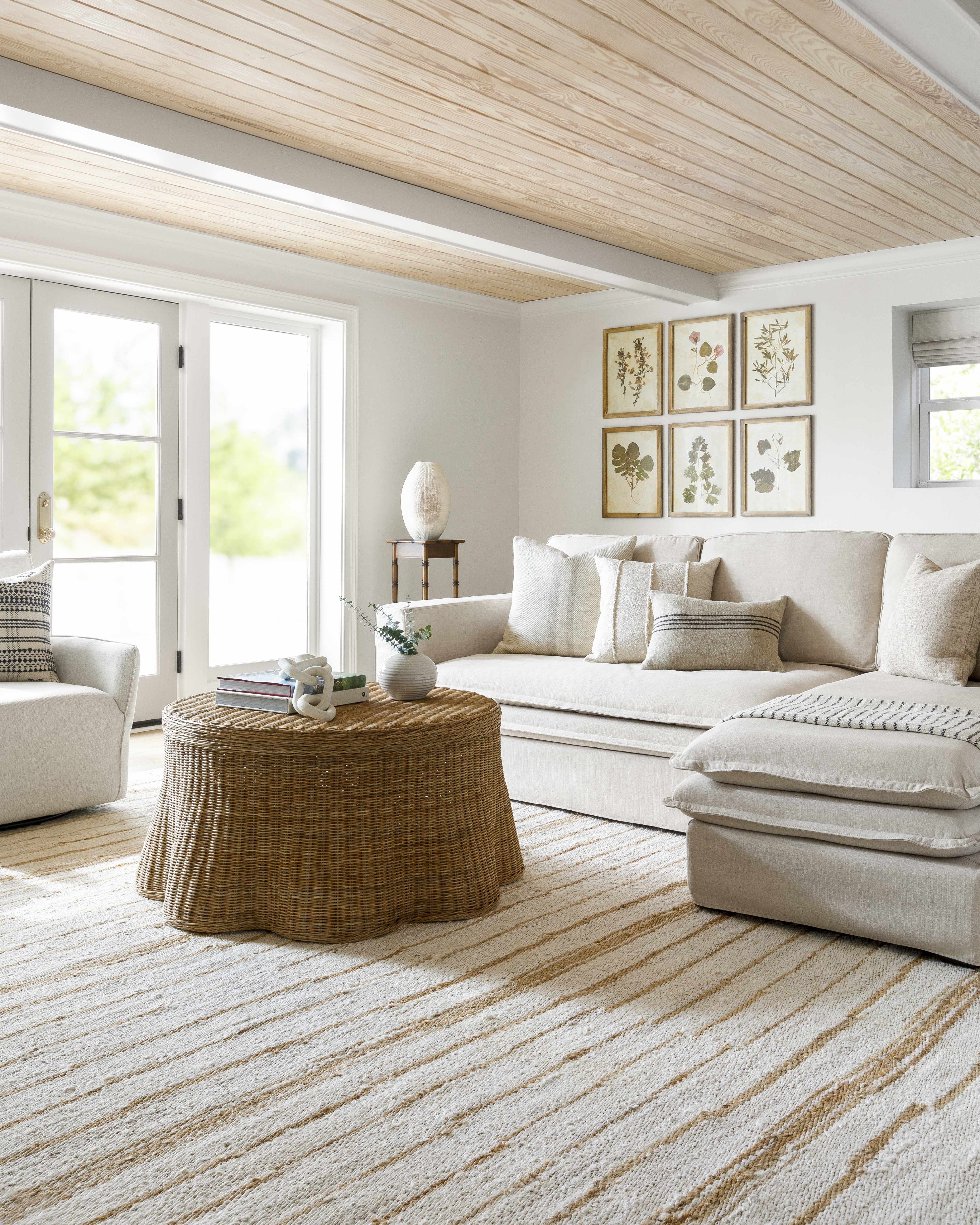 Tivon Broken-Striped Jute Rug