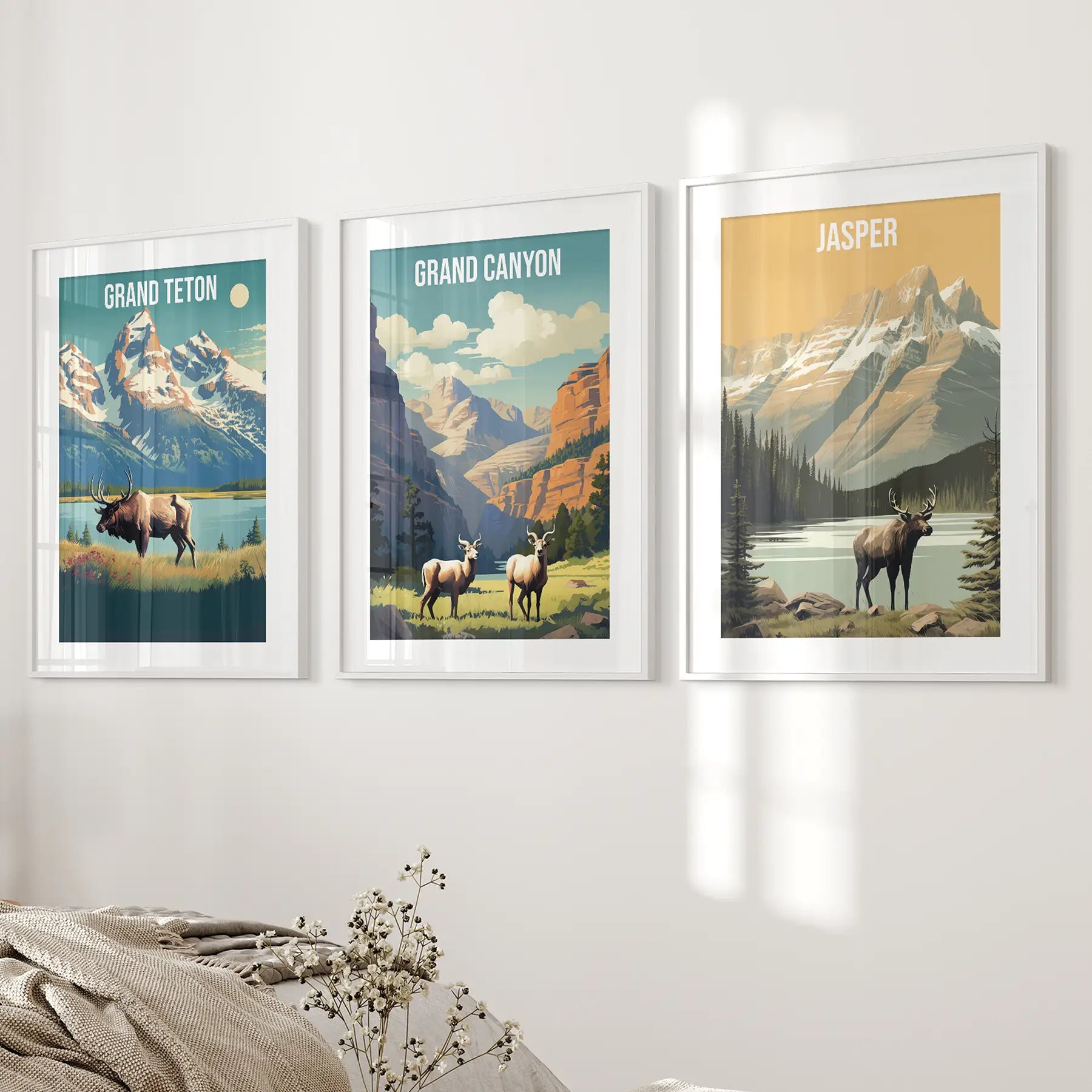 Grand Canyon, Jasper, Grand Teton. National Park Wall Art