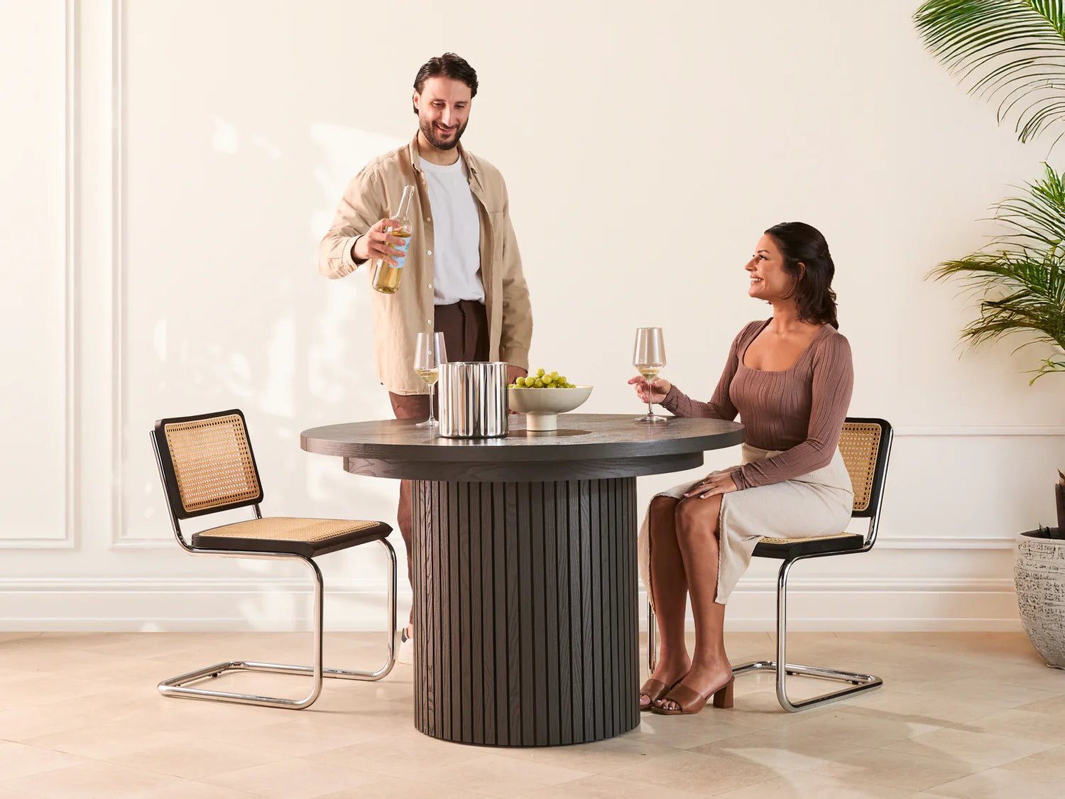 Transformer Round Extendable Dining Table