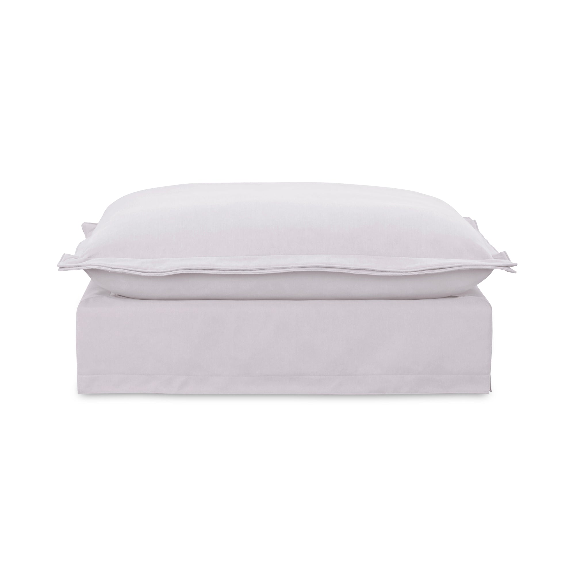 Olivia Ottoman White - Moes Home