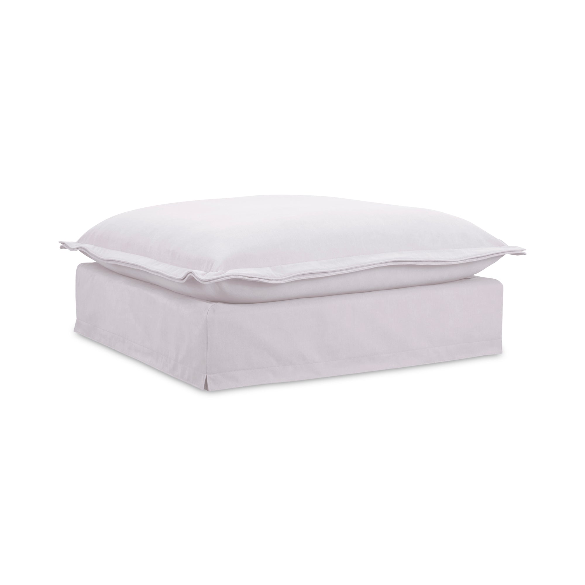 Olivia Ottoman White - Moes Home