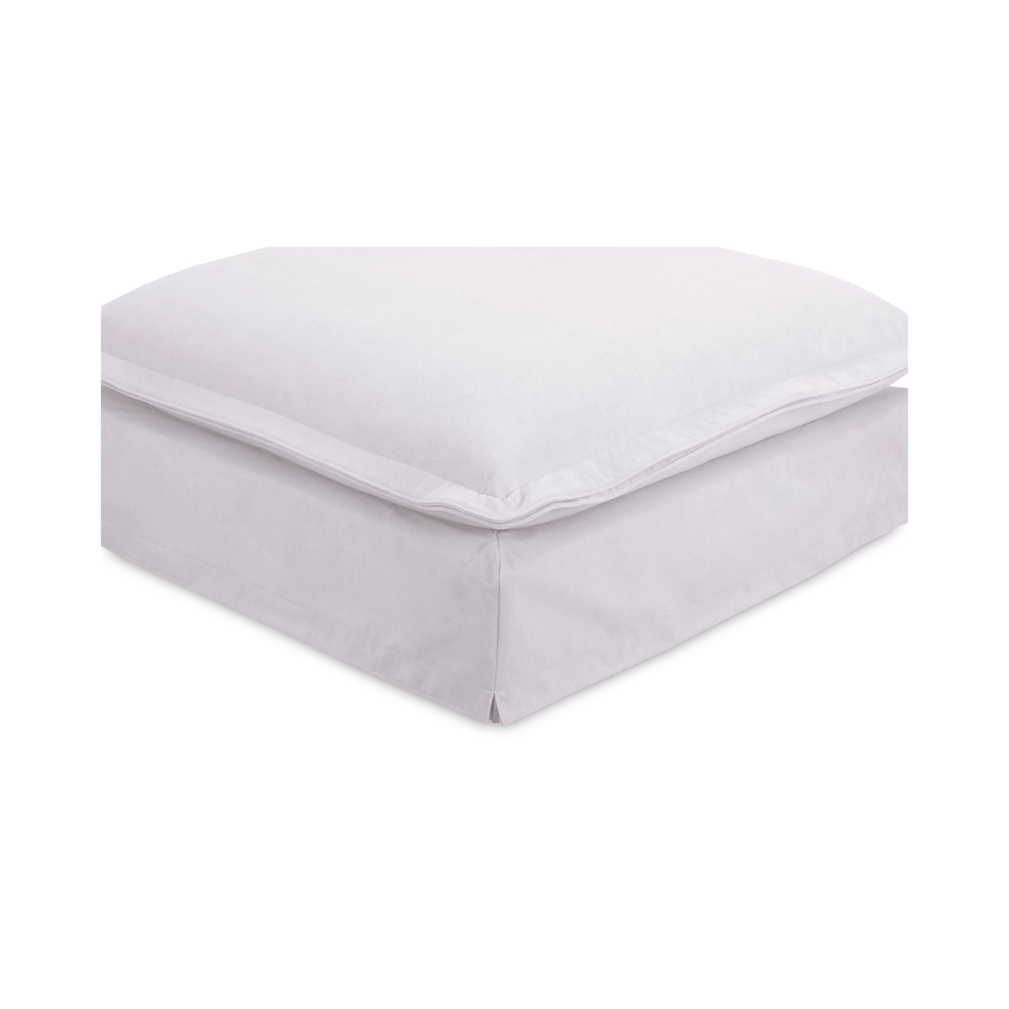 Olivia Ottoman White - Moes Home