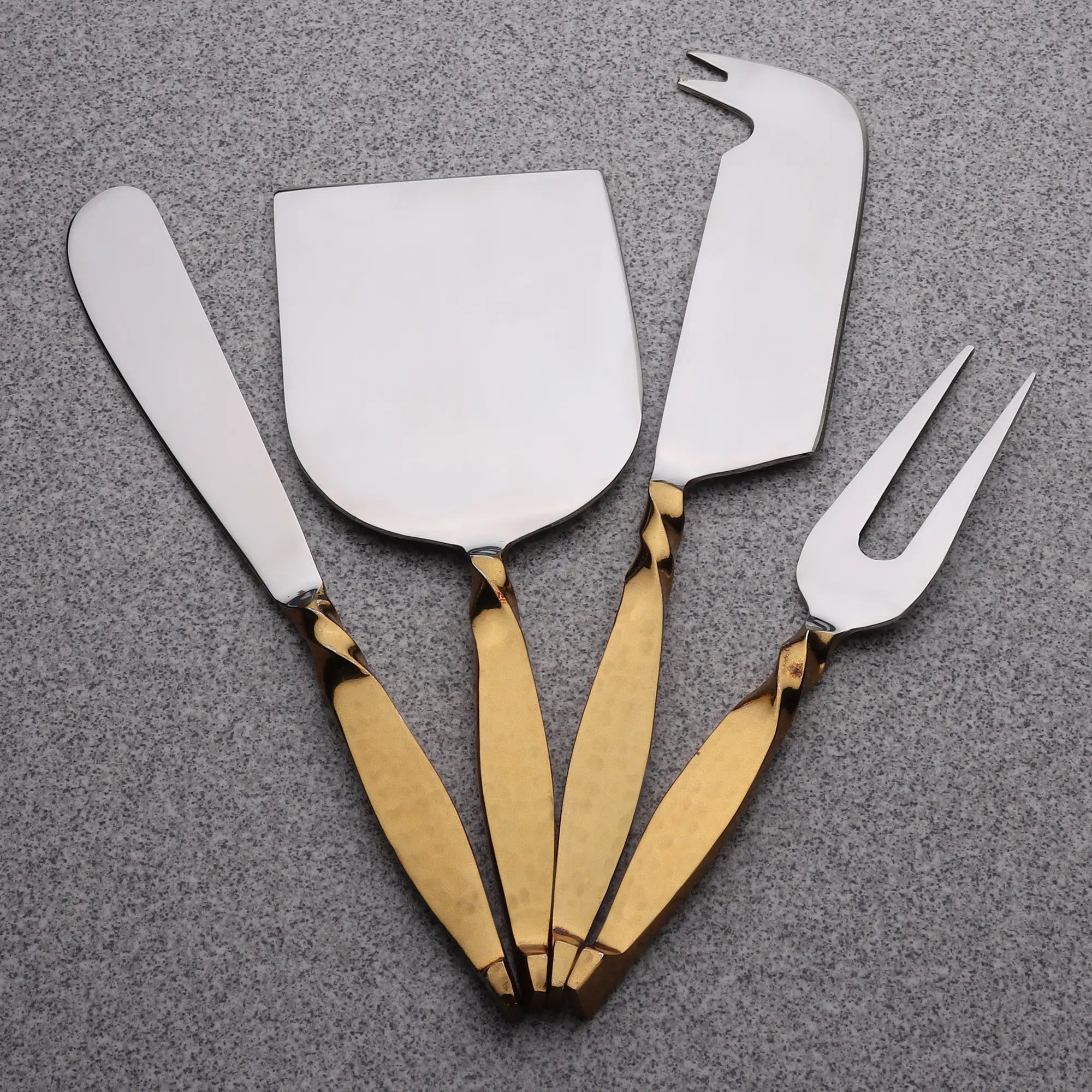 TWISTED URBAN GOLD CHEESE KNIFE 4 PC. SET