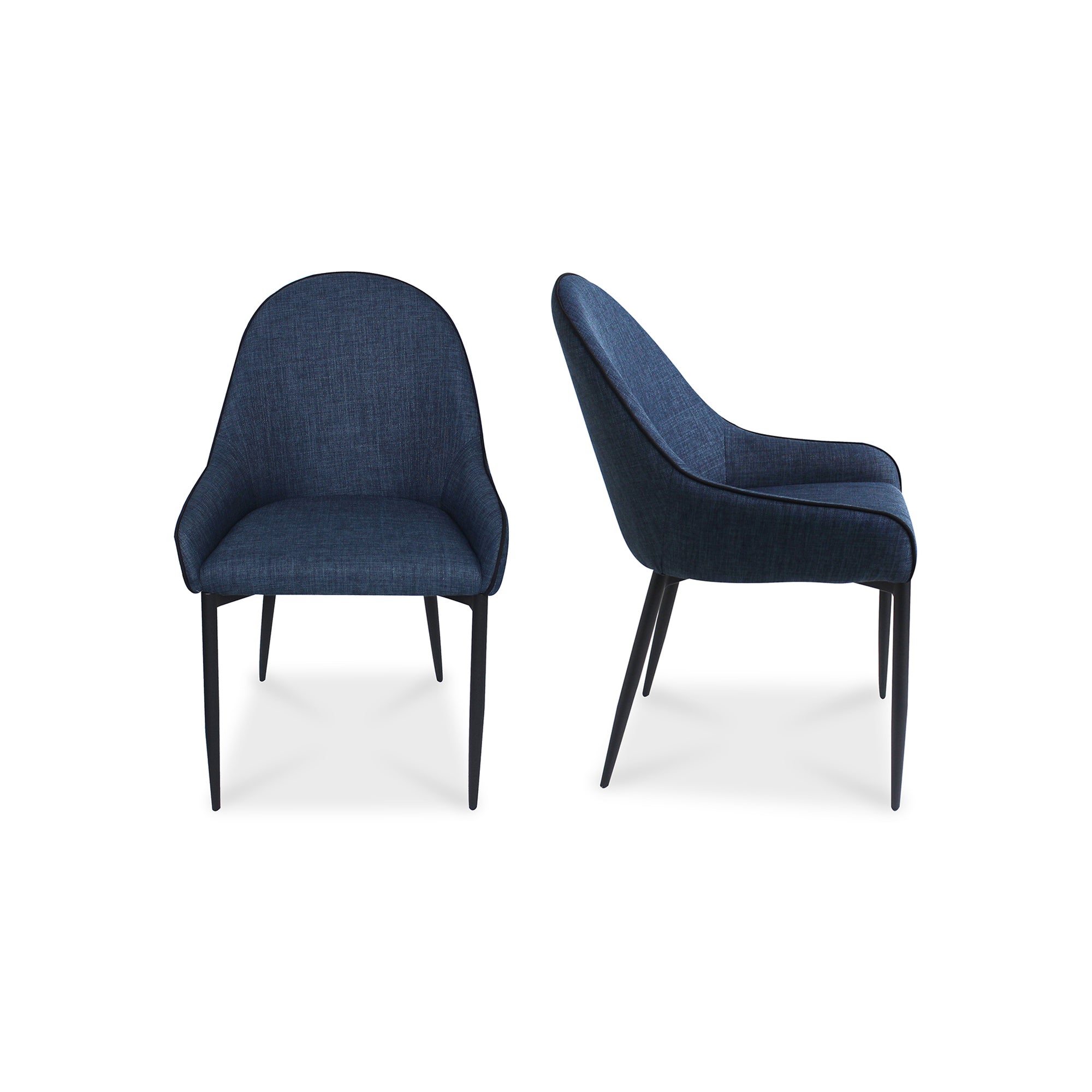 Lapis Dining Chair Dark Blue - Set Of Two - Moes Home