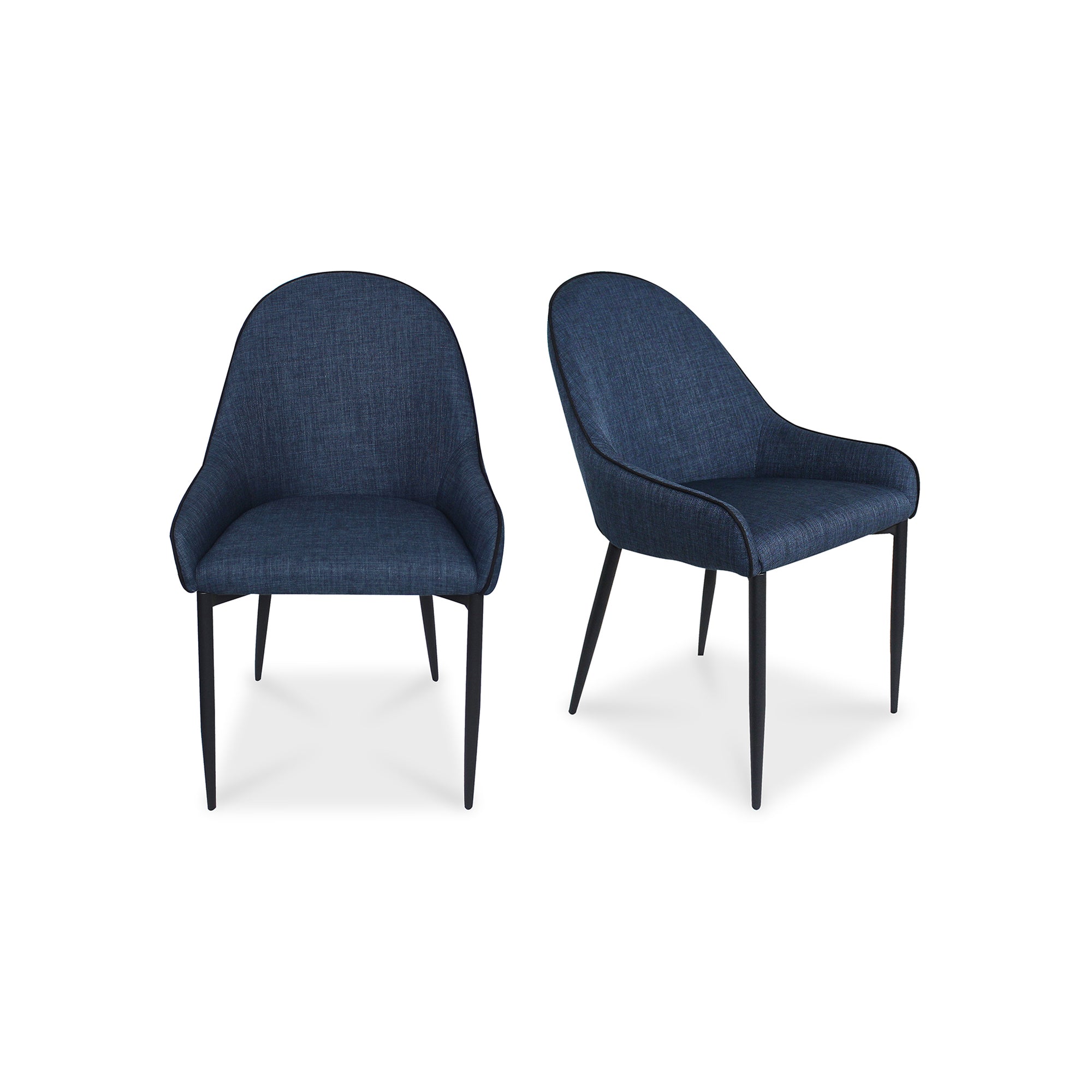 Lapis Dining Chair Dark Blue - Set Of Two - Moes Home