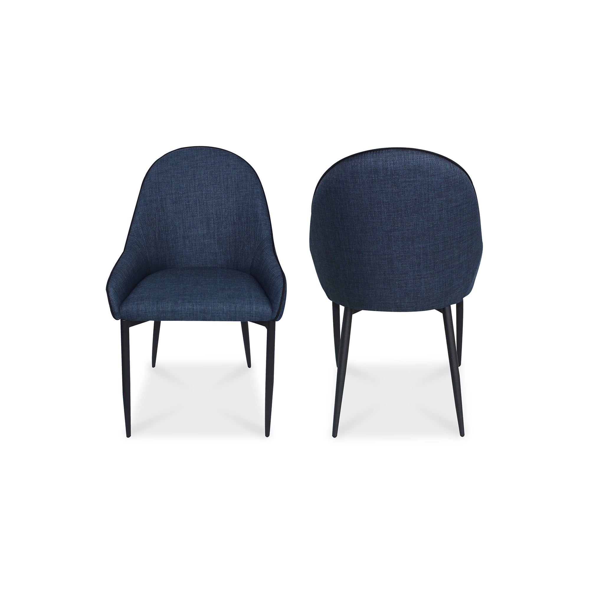 Lapis Dining Chair Dark Blue - Set Of Two - Moes Home