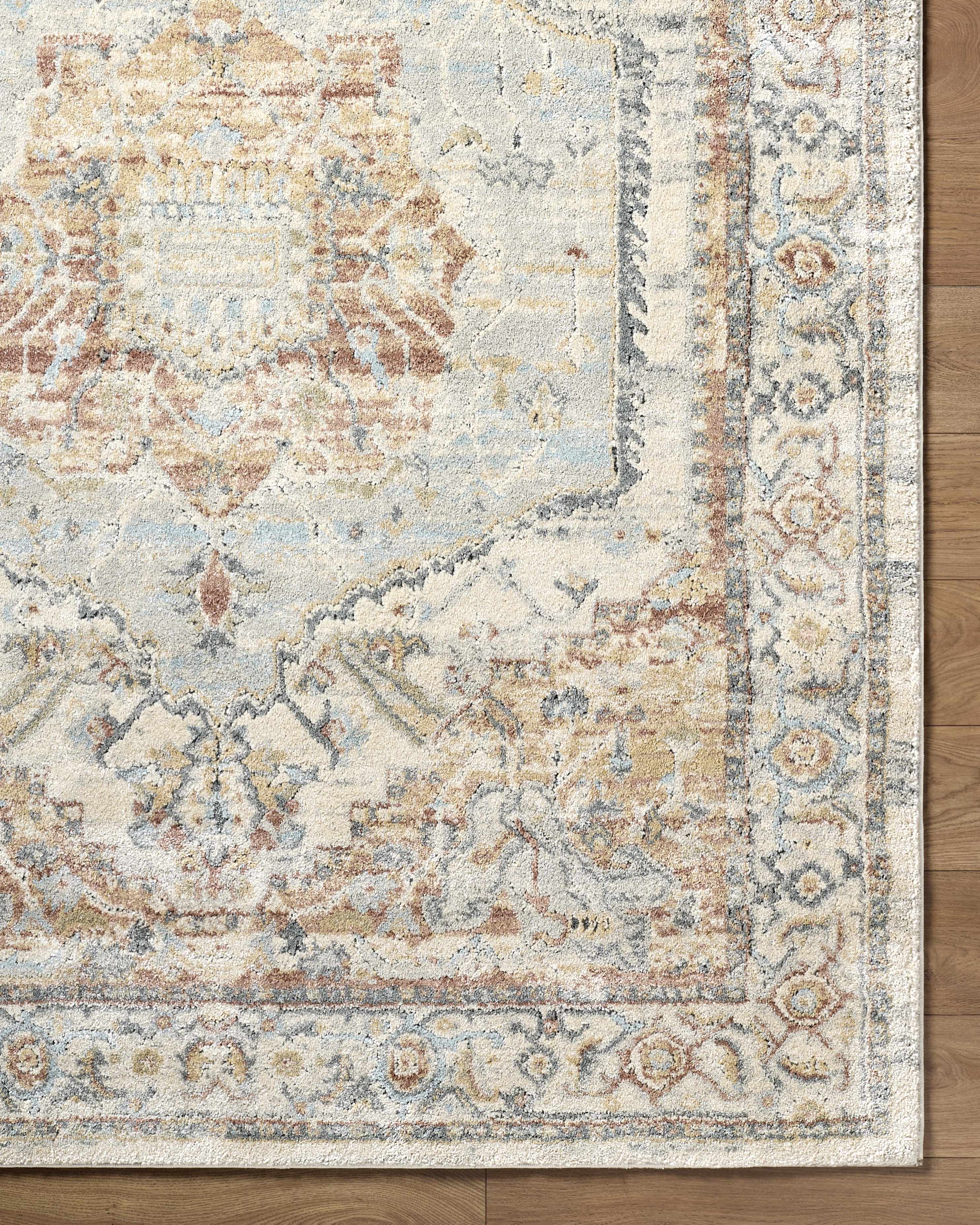 Vaeda Blue & Beige Thick Luxe Rug