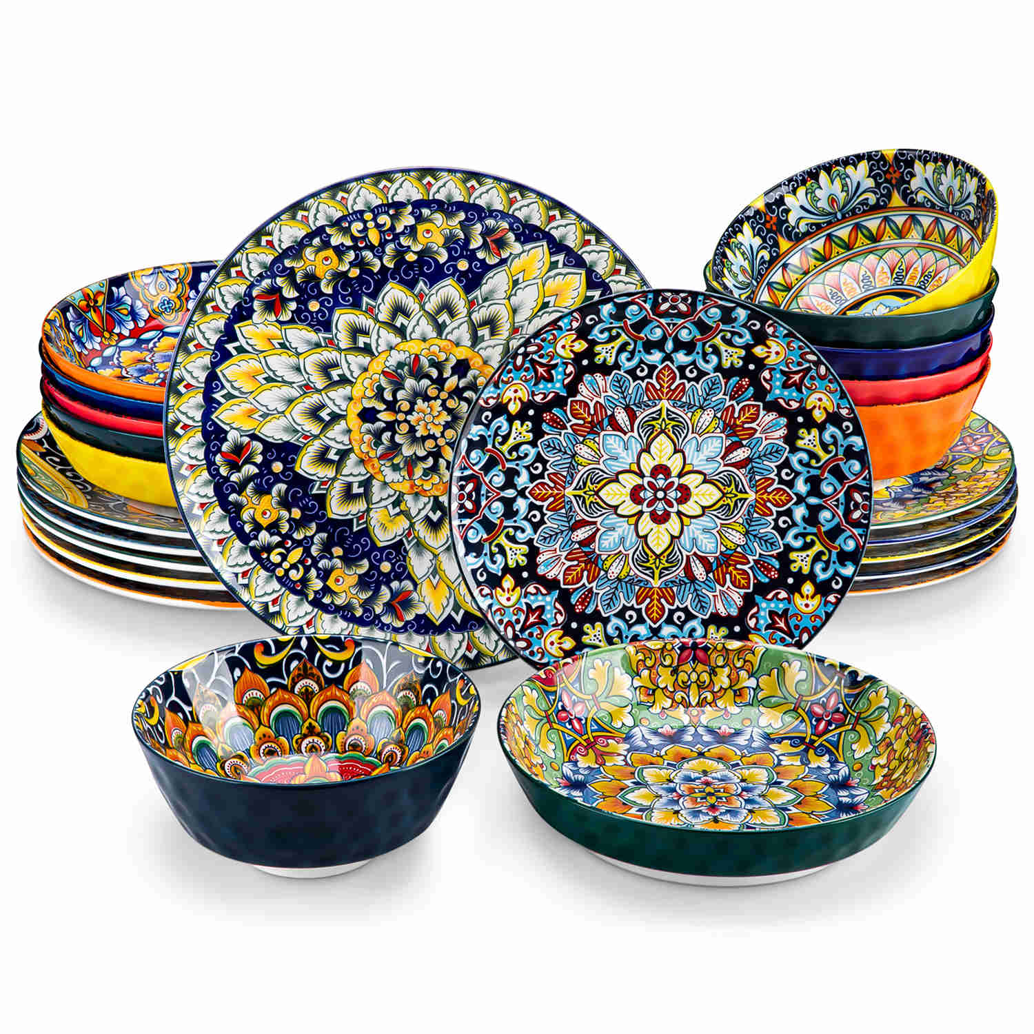Simi 24 Piece Porcelain Dinnerware Set Service for 6