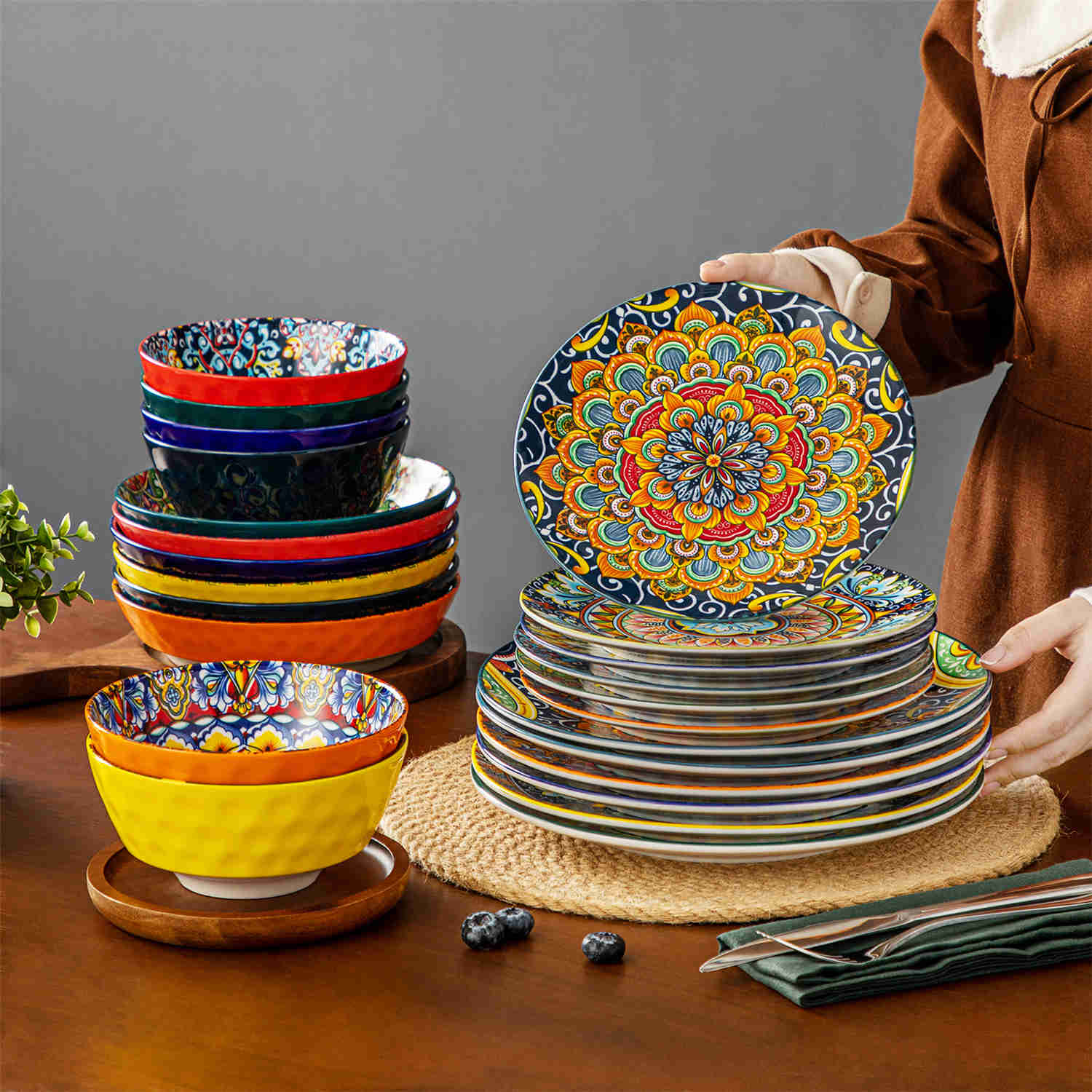 Simi 24 Piece Dinnerware Set Service for 6
