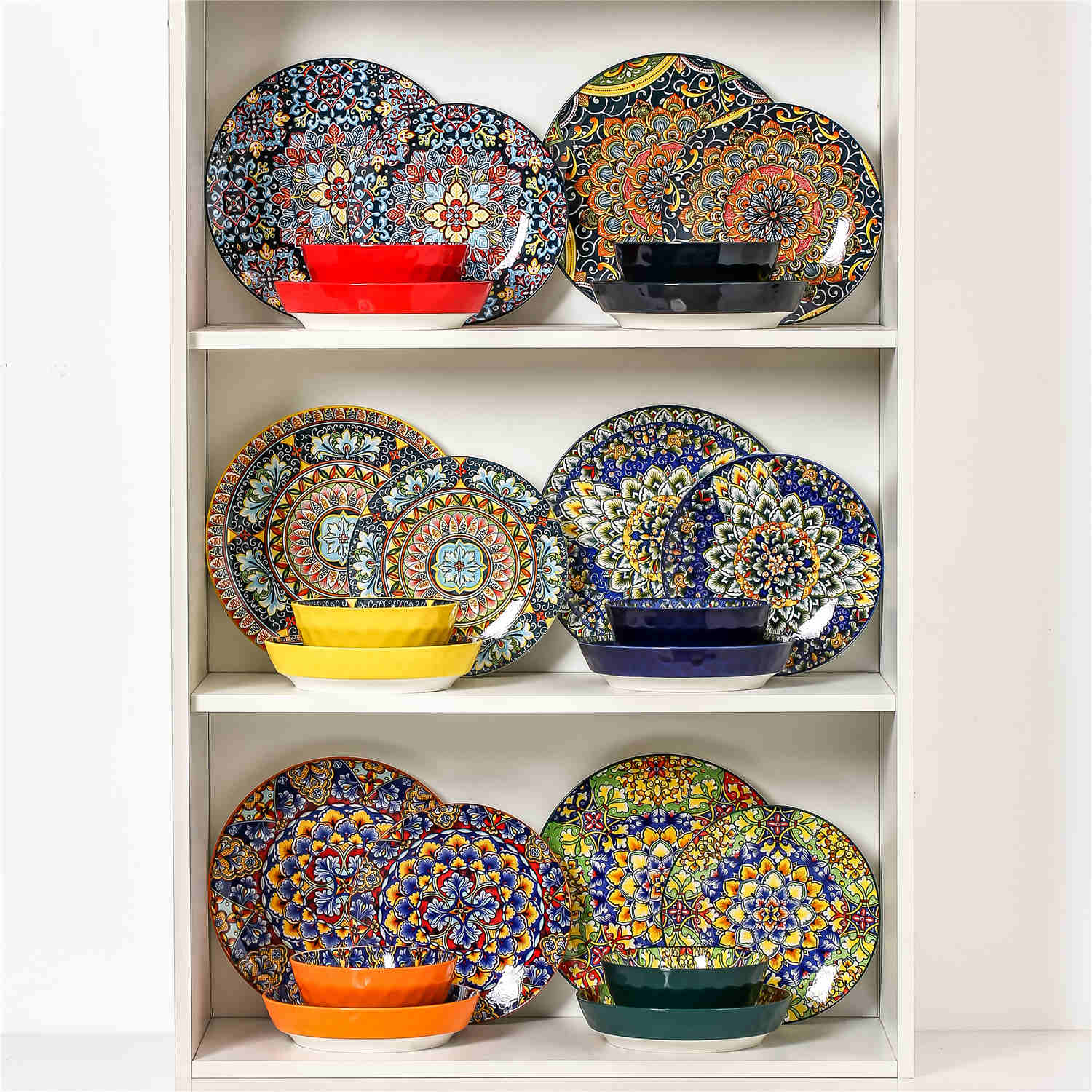 Simi 24 Piece Porcelain Dinnerware Set Service for 6