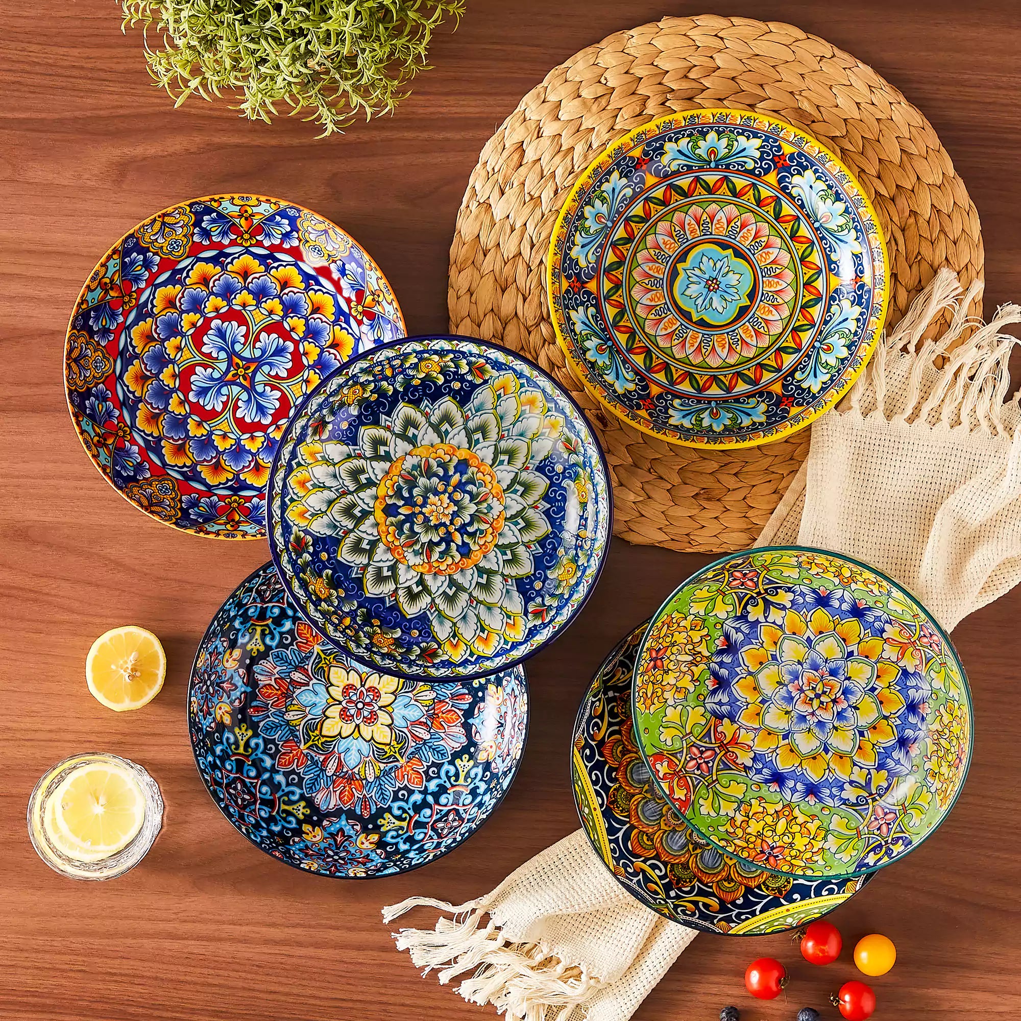 Simi Double-Sided Pasta Bowls Set of 6