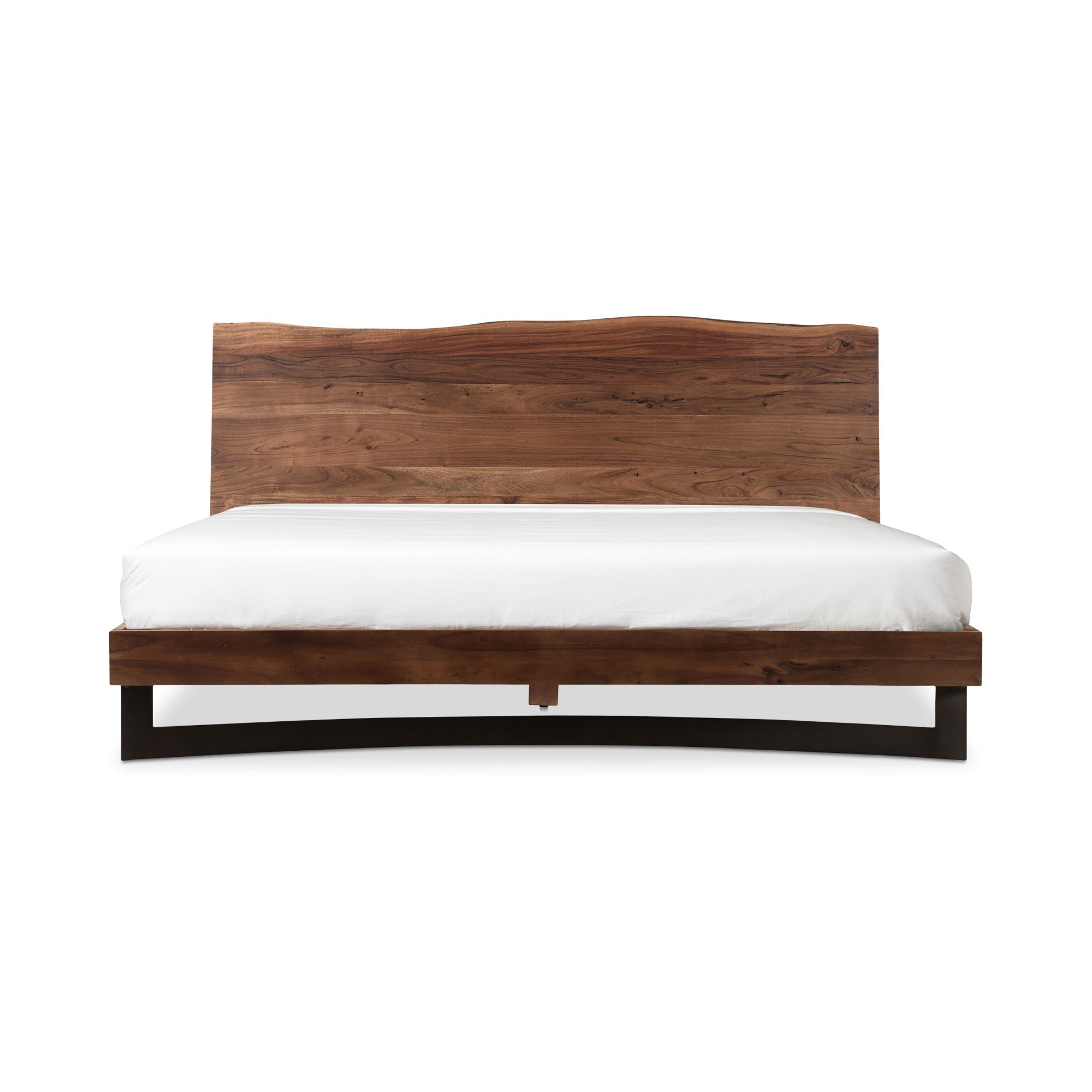 Bent King Size Bed Brown - Moes Home
