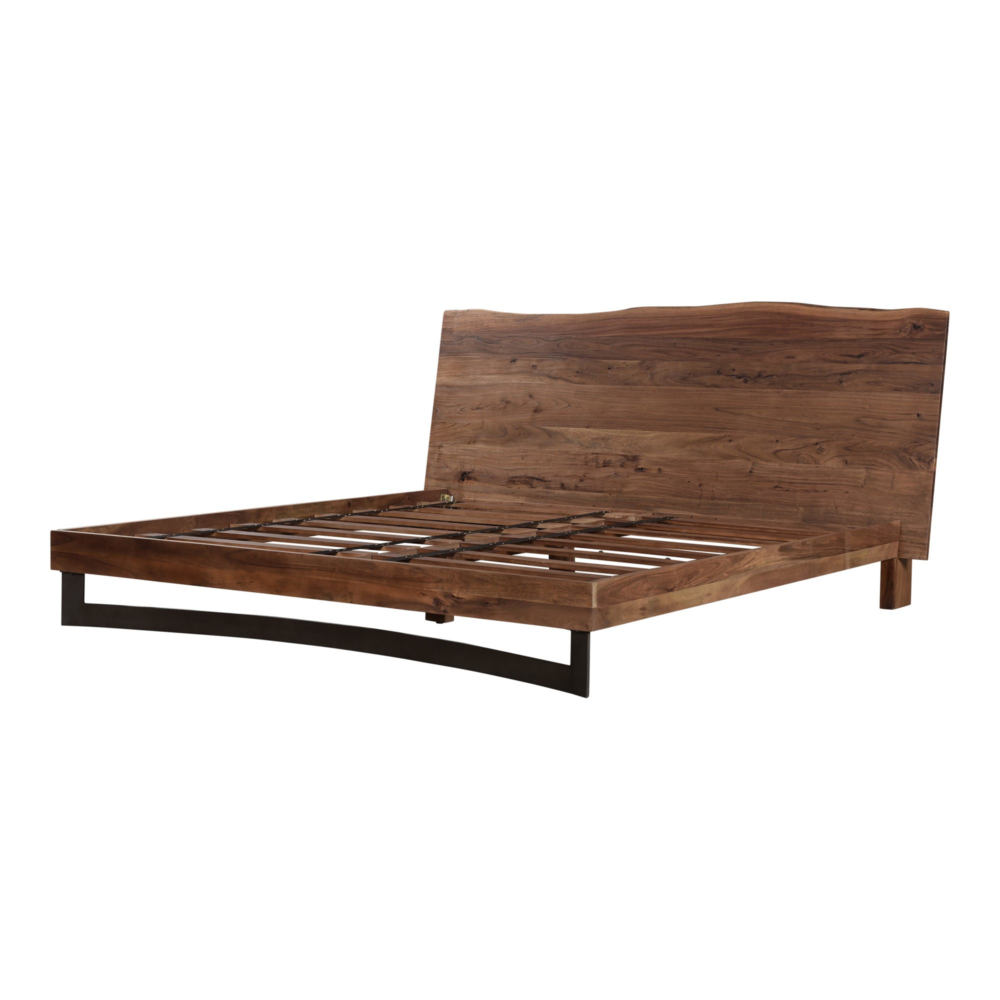 Bent King Size Bed Brown - Moes Home