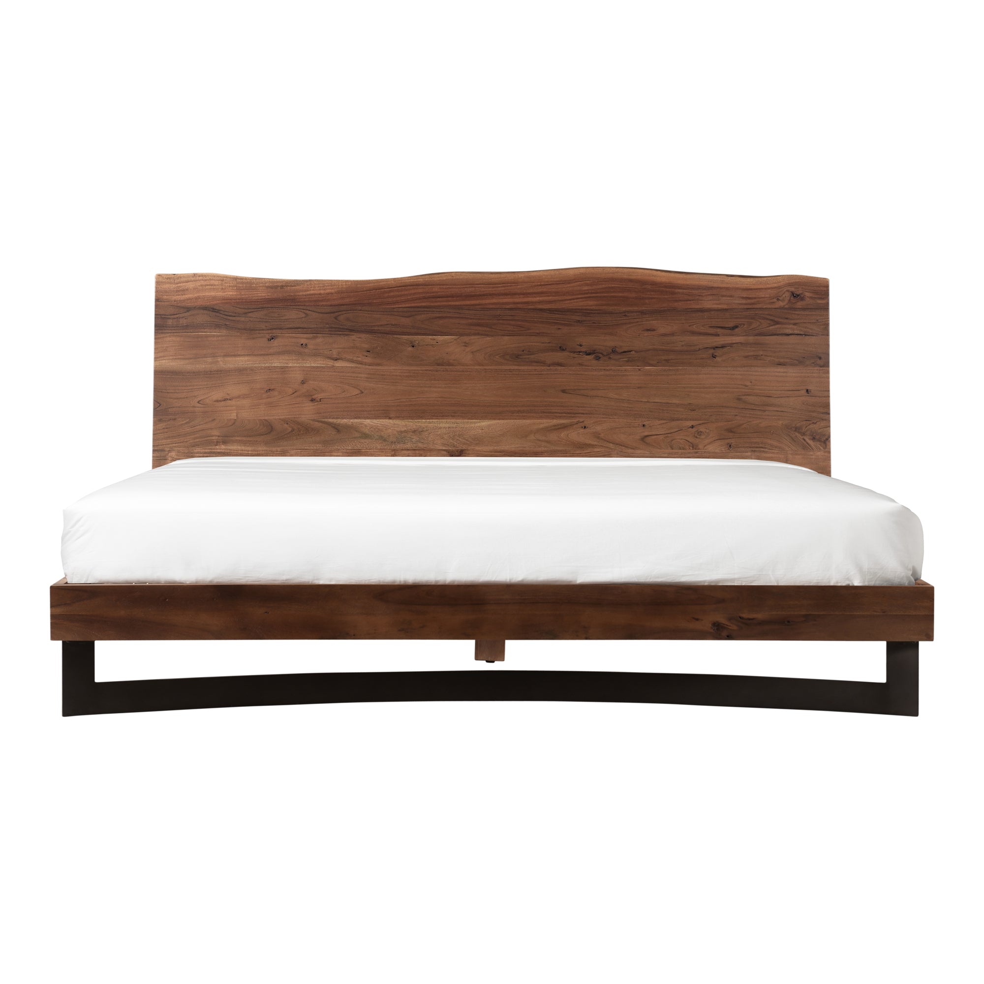 Bent King Size Bed Brown - Moes Home