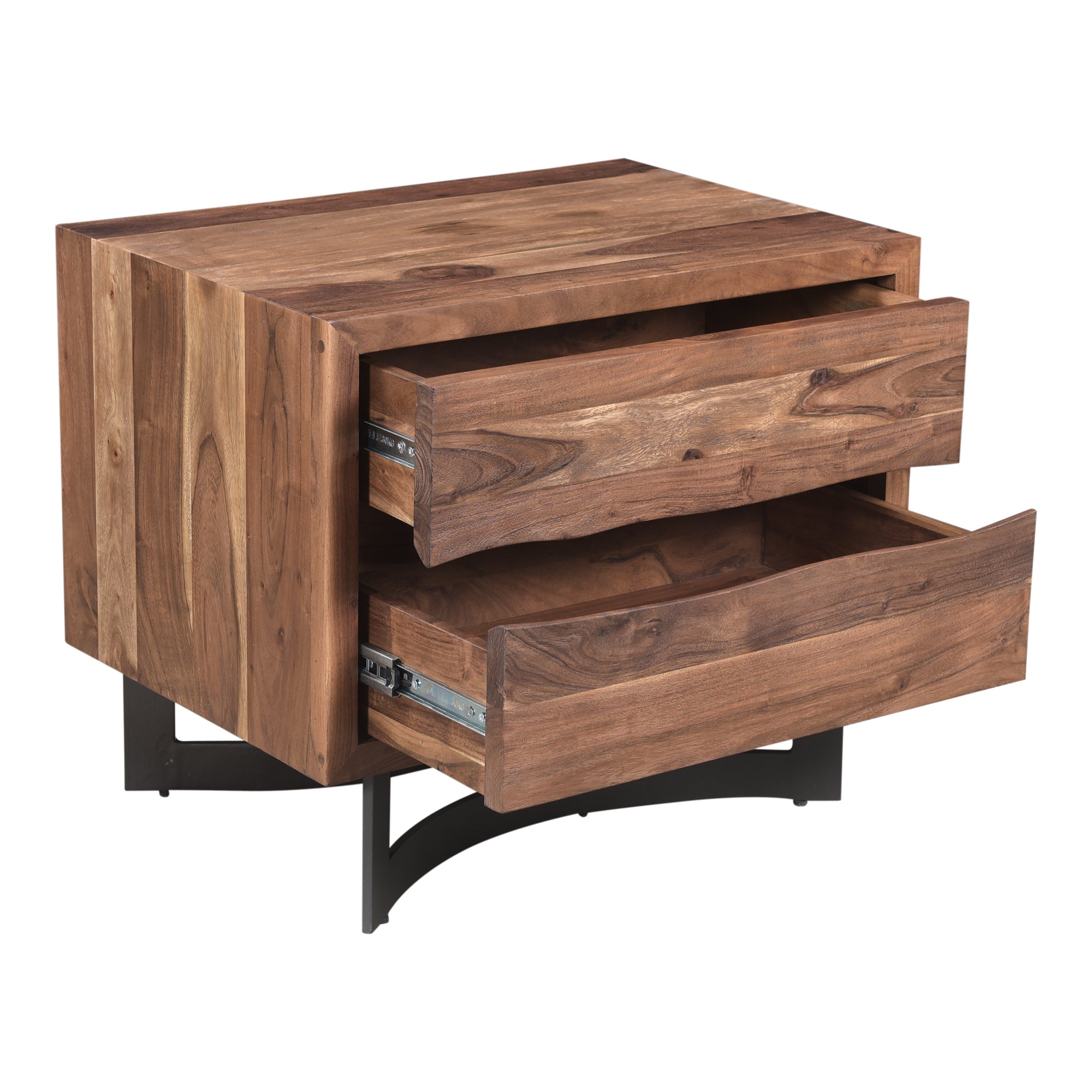 Bent Nightstand Brown - Moes Home
