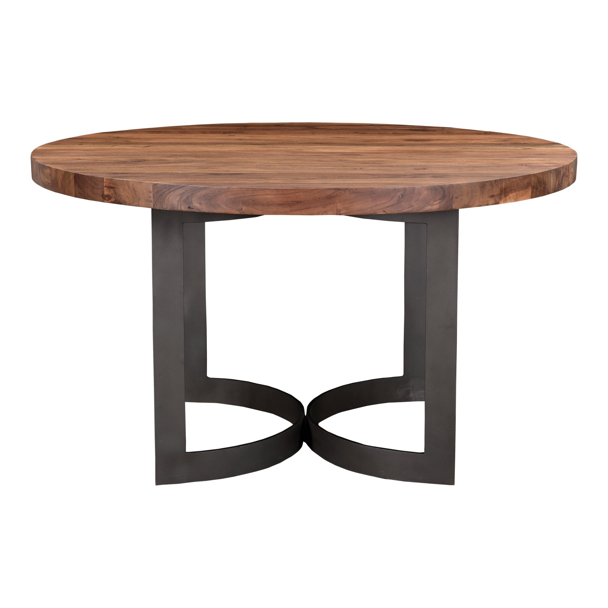 Bent Round Dining Table 54In Brown - Moes Home