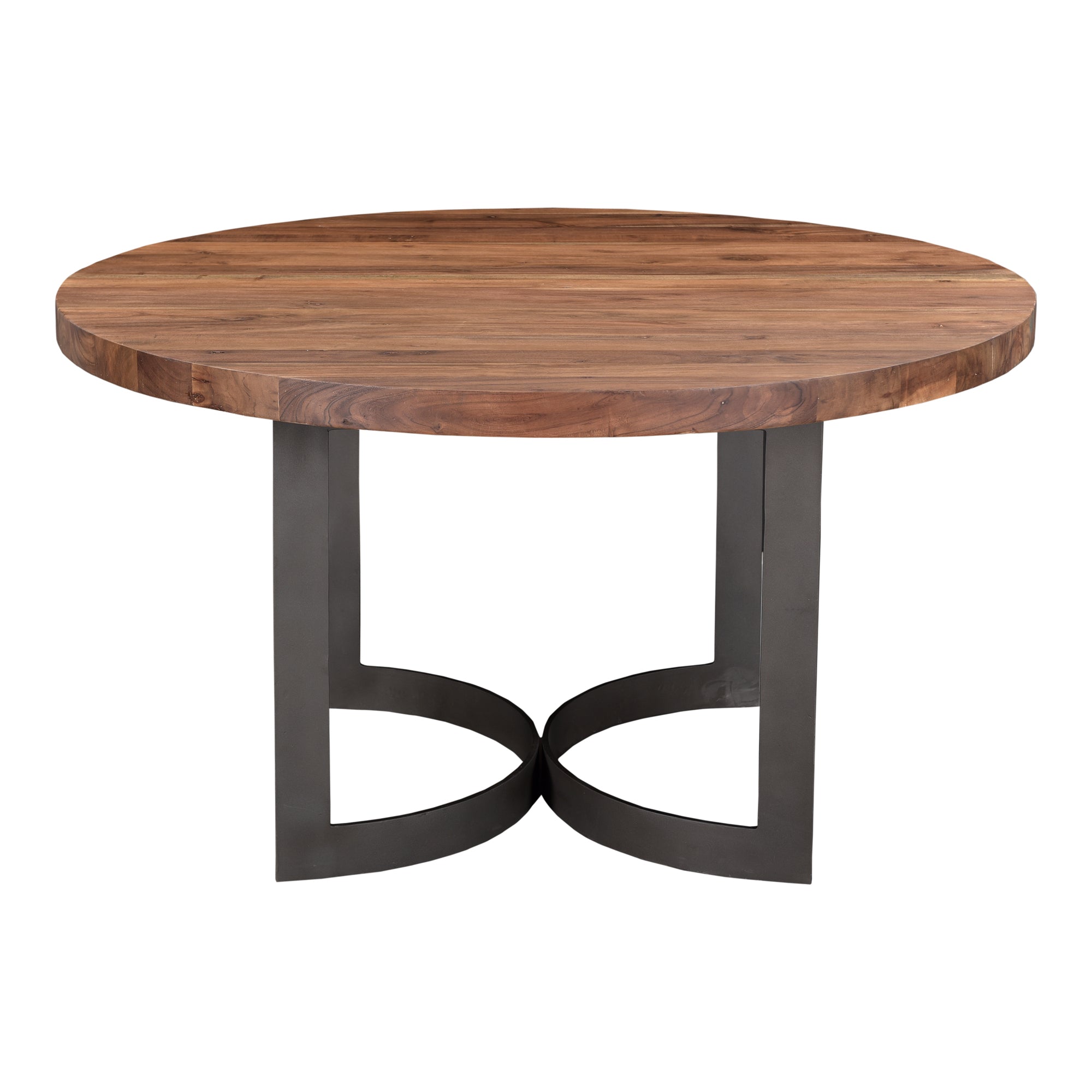 Bent Round Dining Table 54In Brown - Moes Home