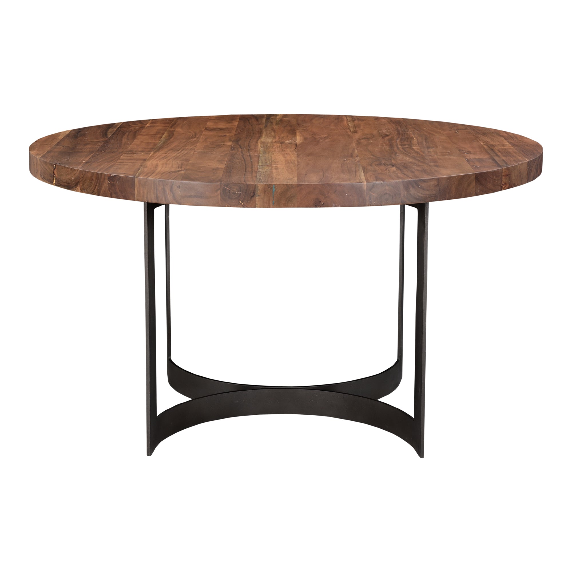 Bent Round Dining Table 54In Brown - Moes Home