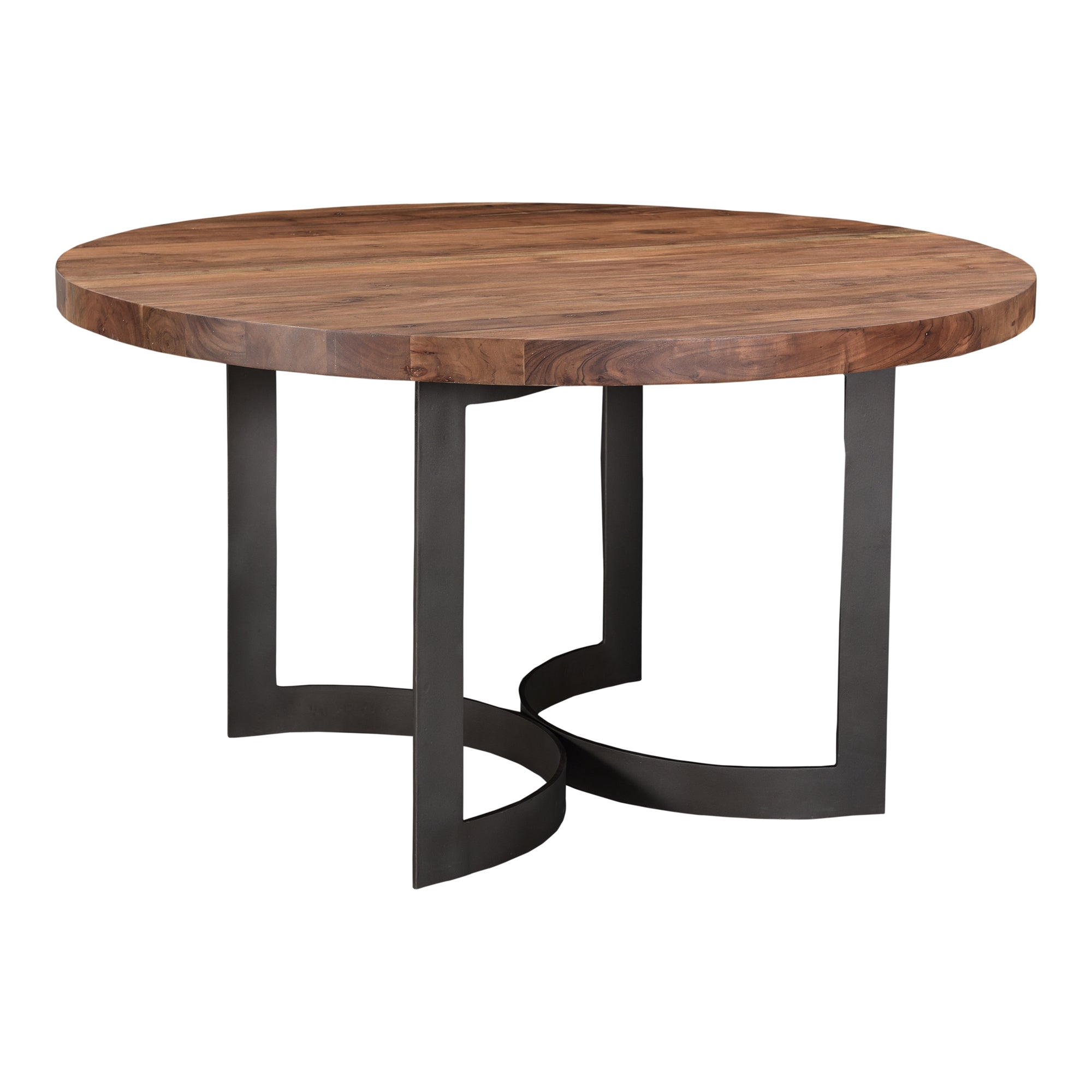 Bent Round Dining Table 54In Brown - Moes Home