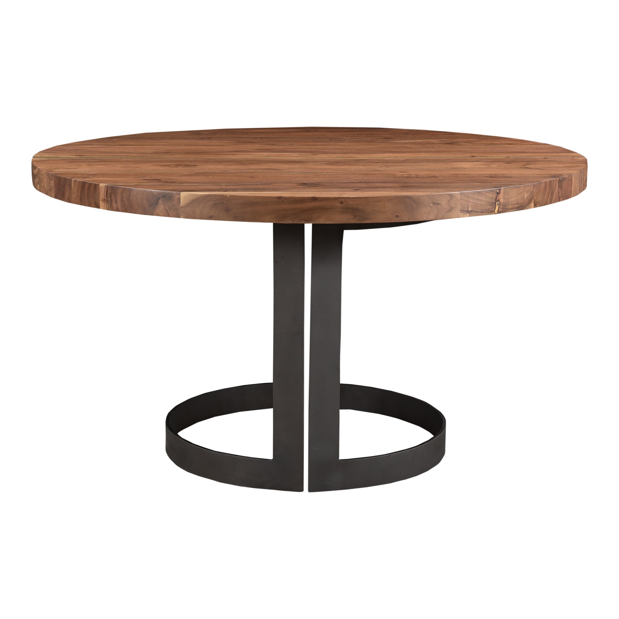 Bent Round Dining Table 54In Brown - Moes Home