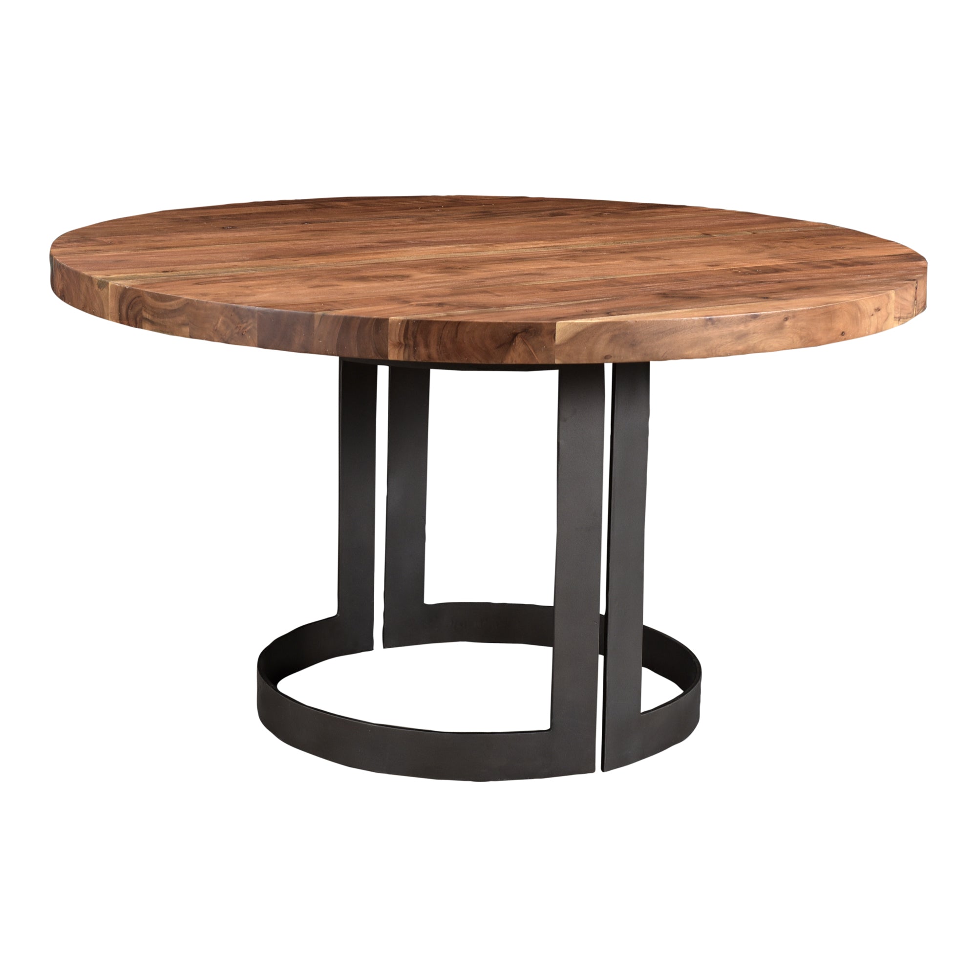 Bent Round Dining Table 54In Brown - Moes Home