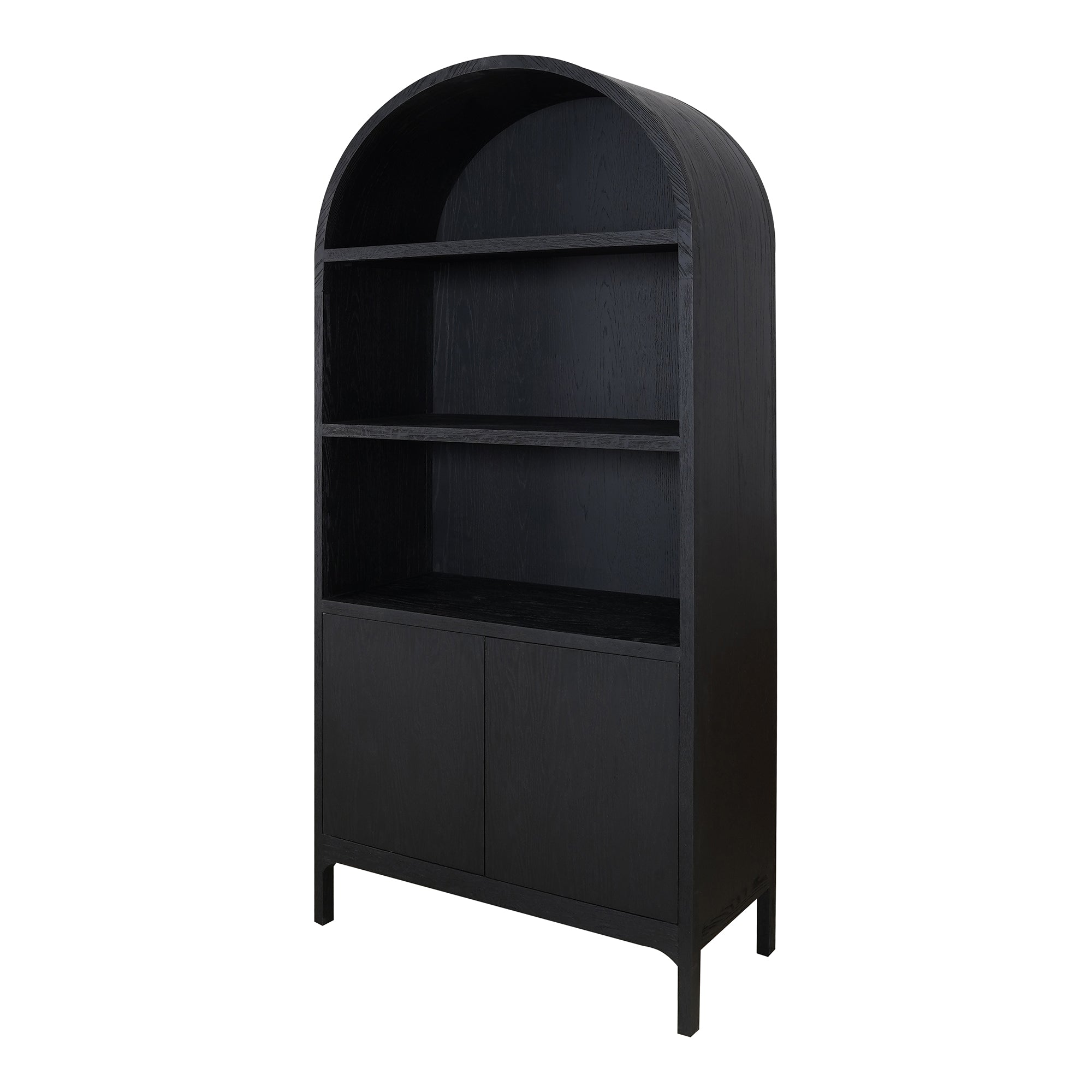 Wilde Display Cabinet Black Oak - Moes Home