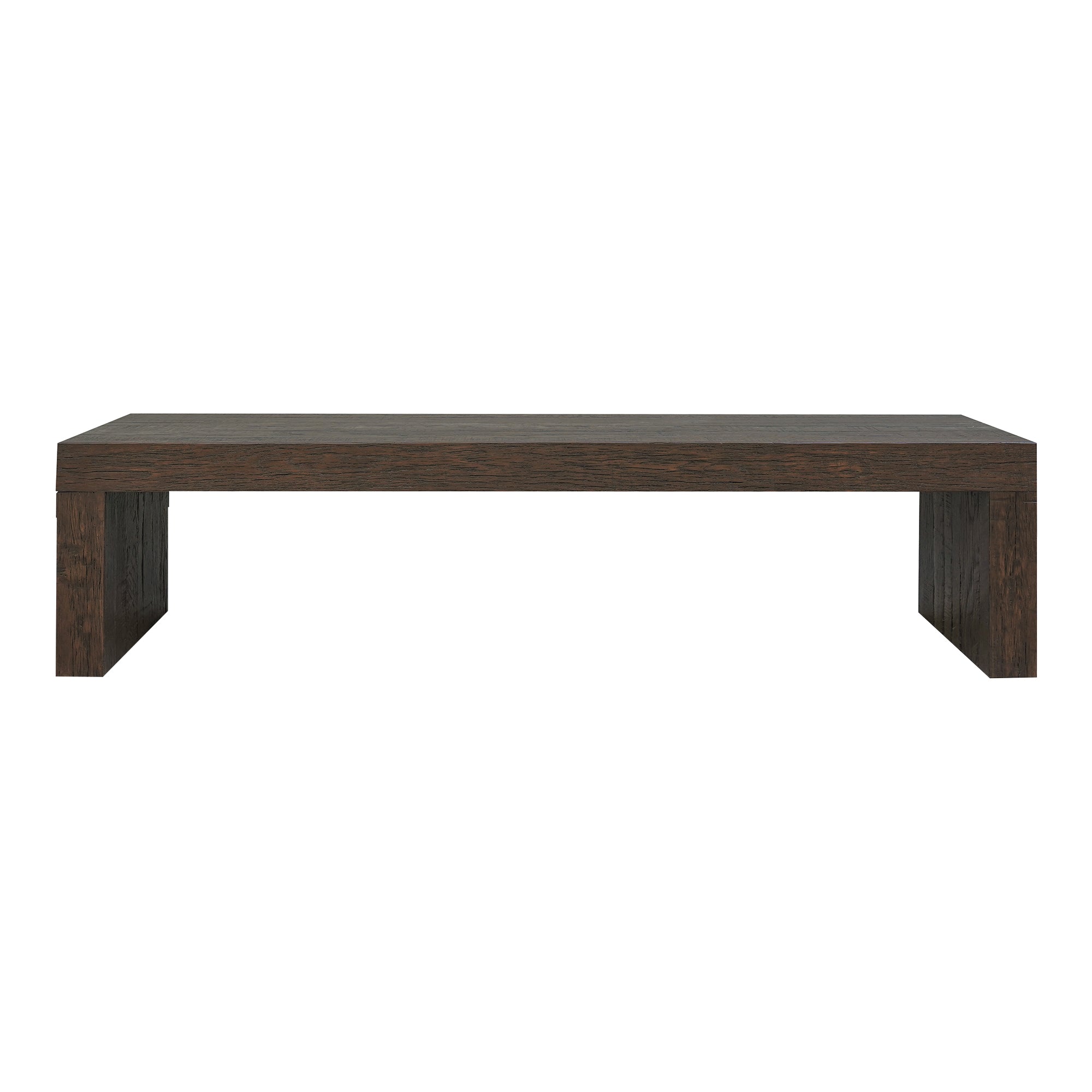Evander Dining Bench Rustic Brown - Moes Home