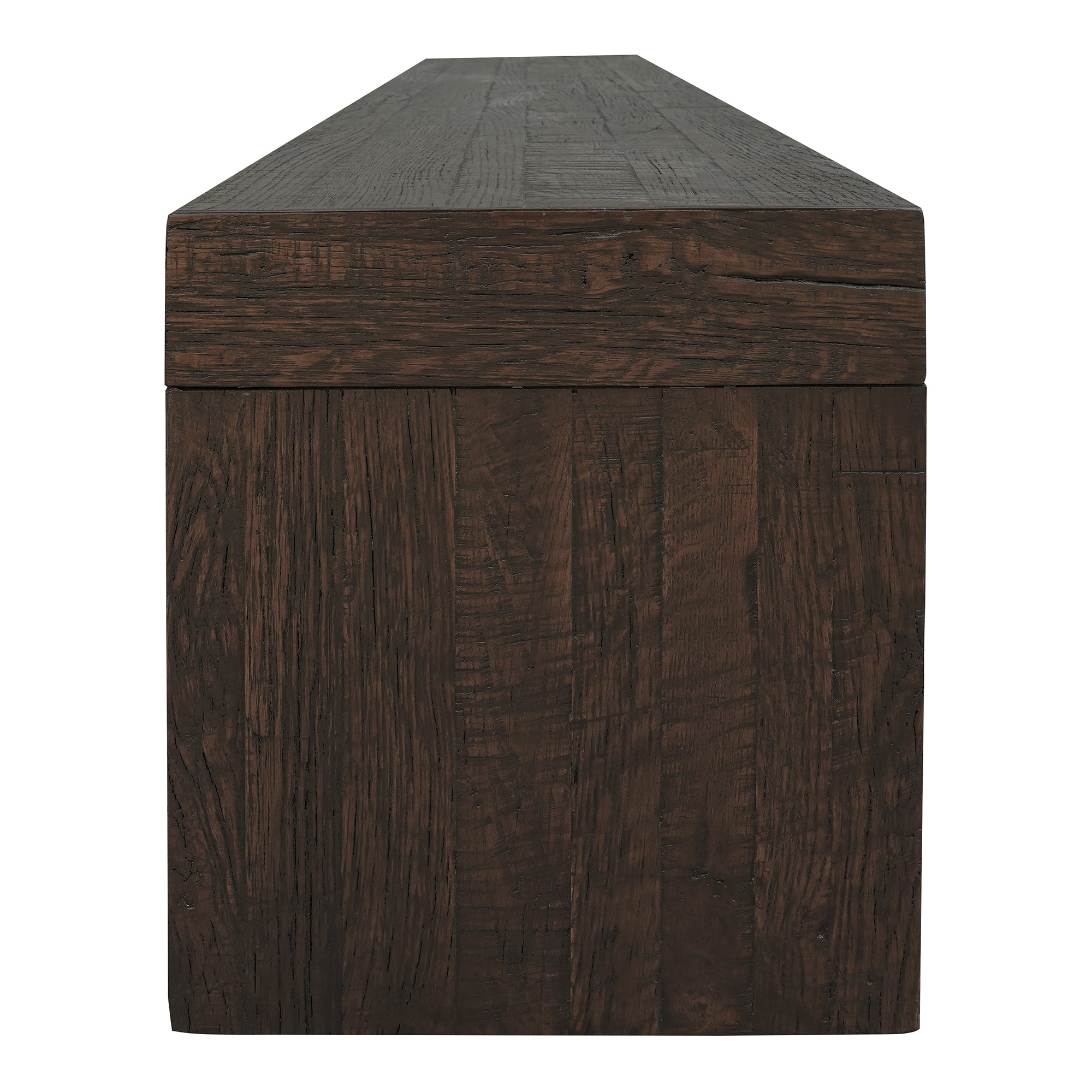 Evander Dining Bench Rustic Brown - Moes Home