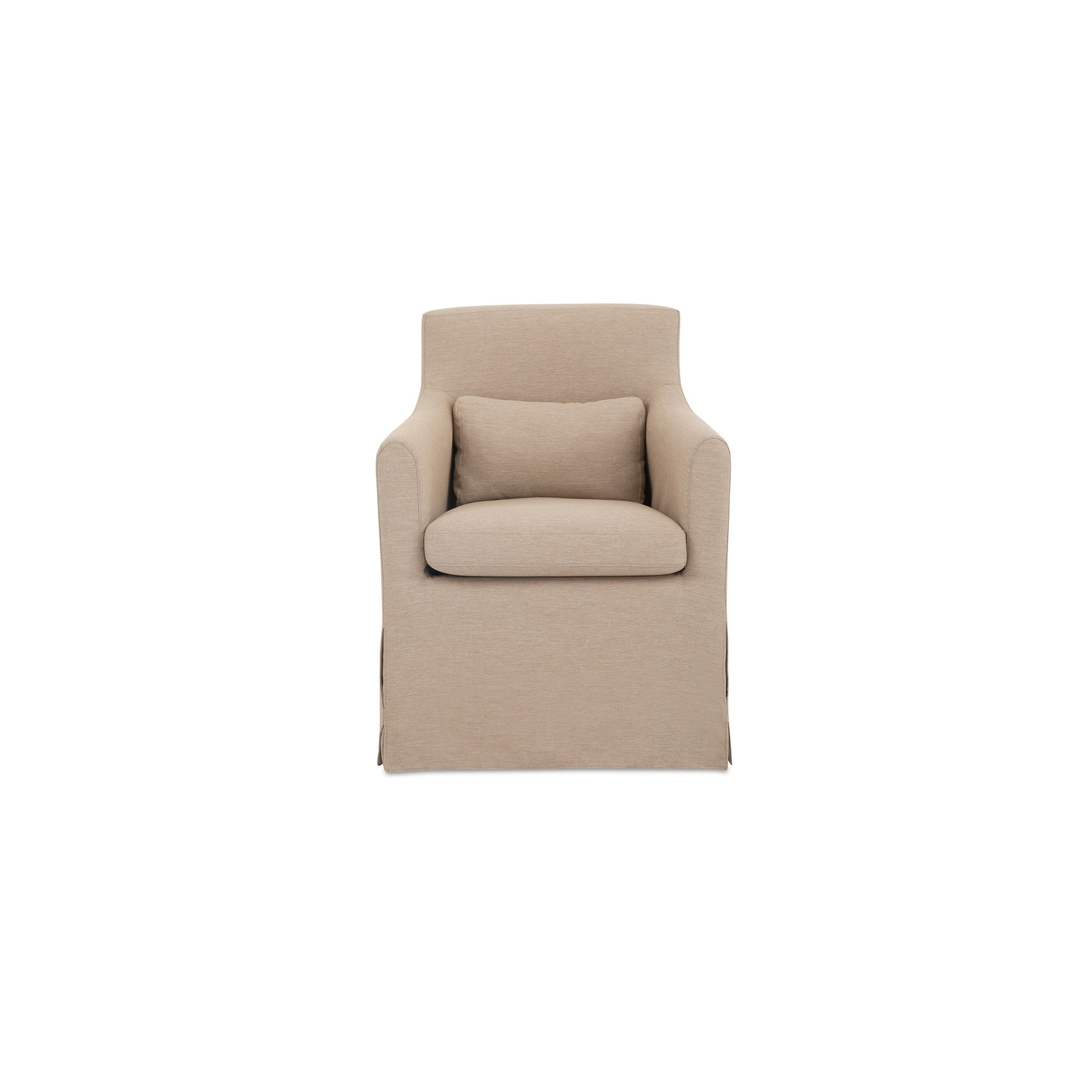 Lydia Outdoor Slipcover Dining Chair Light Brown