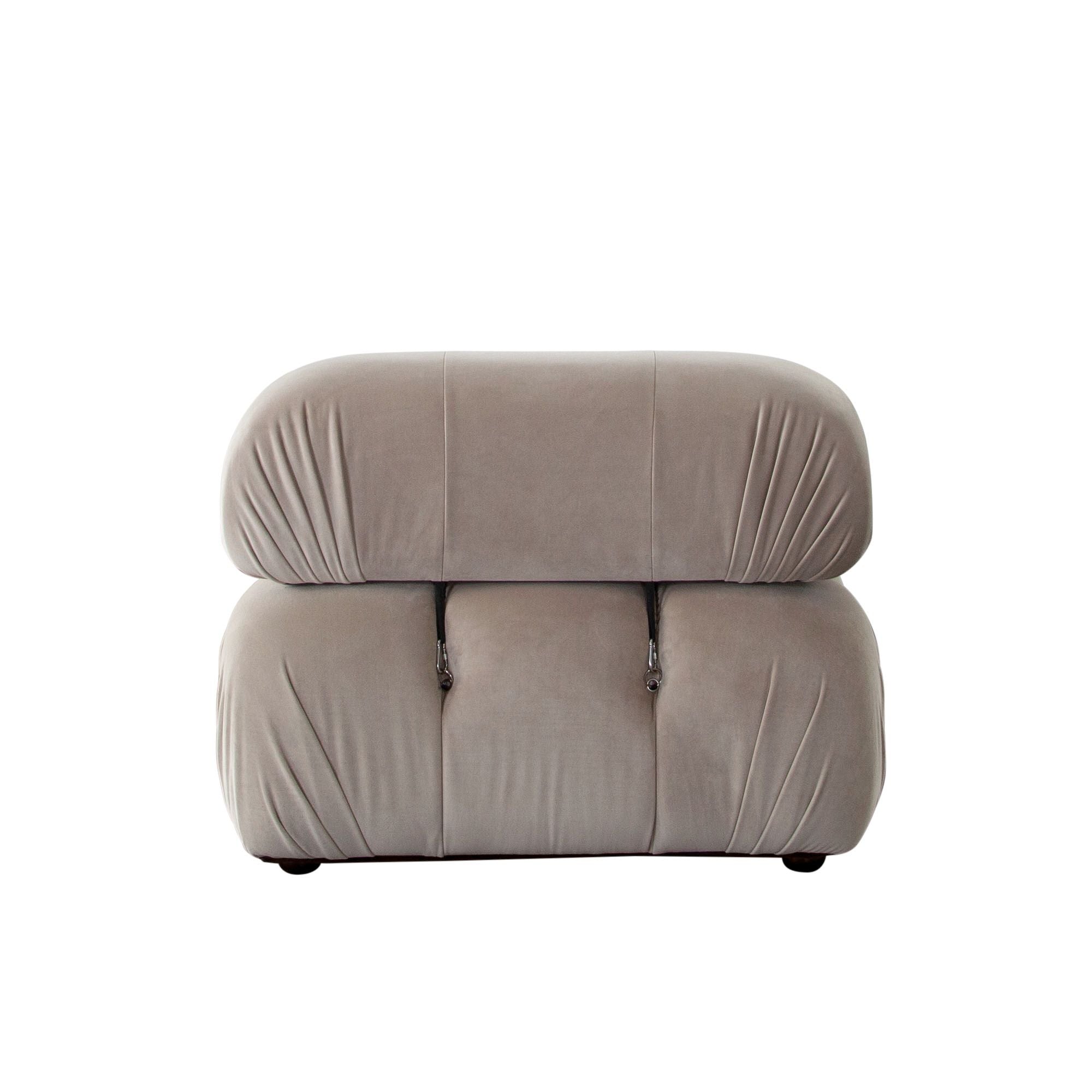 Paloma Armless Chair – Mink Tan Velvet