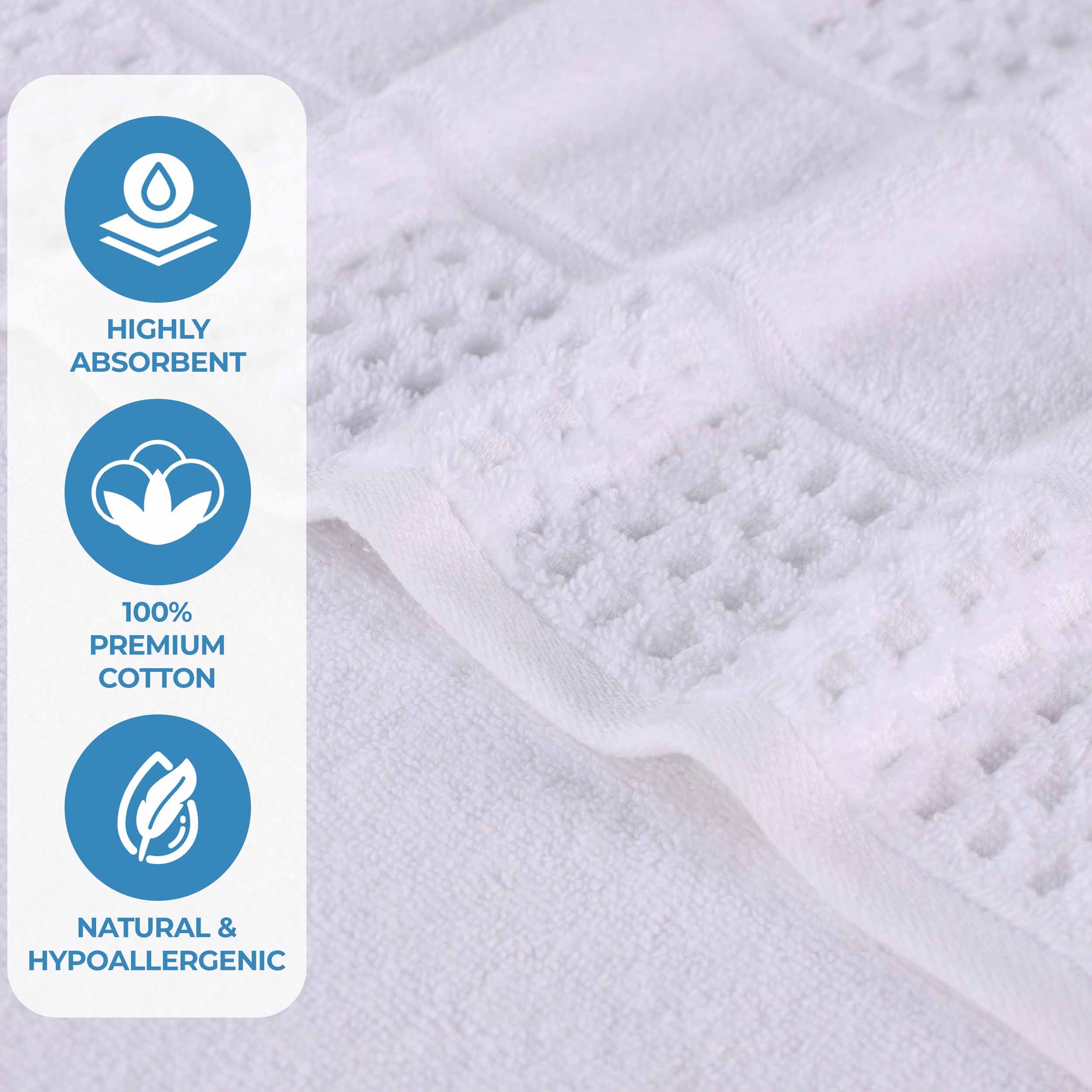 Napa Zero Twist Cotton Solid Waffle Honeycomb Bath Towel Set of 3 - Bath Towel by Superior Brand