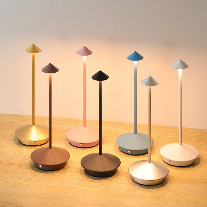 Wireless LED Table Lamp – Cordless Dimmable Touch Light for Bedroom & Living Room