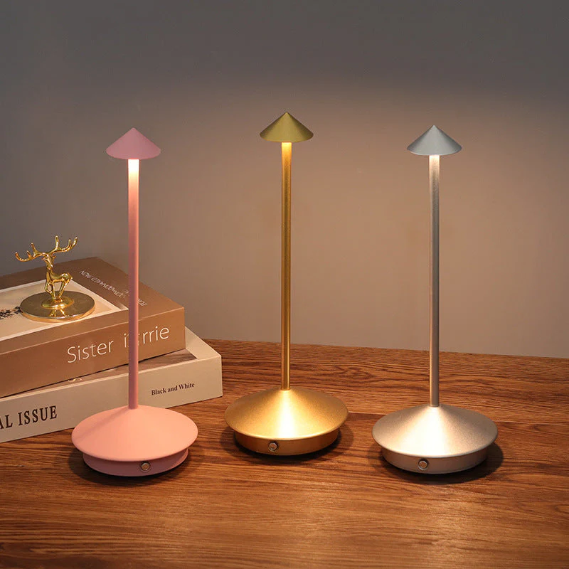 Wireless LED Table Lamp – Cordless Dimmable Touch Light for Bedroom & Living Room