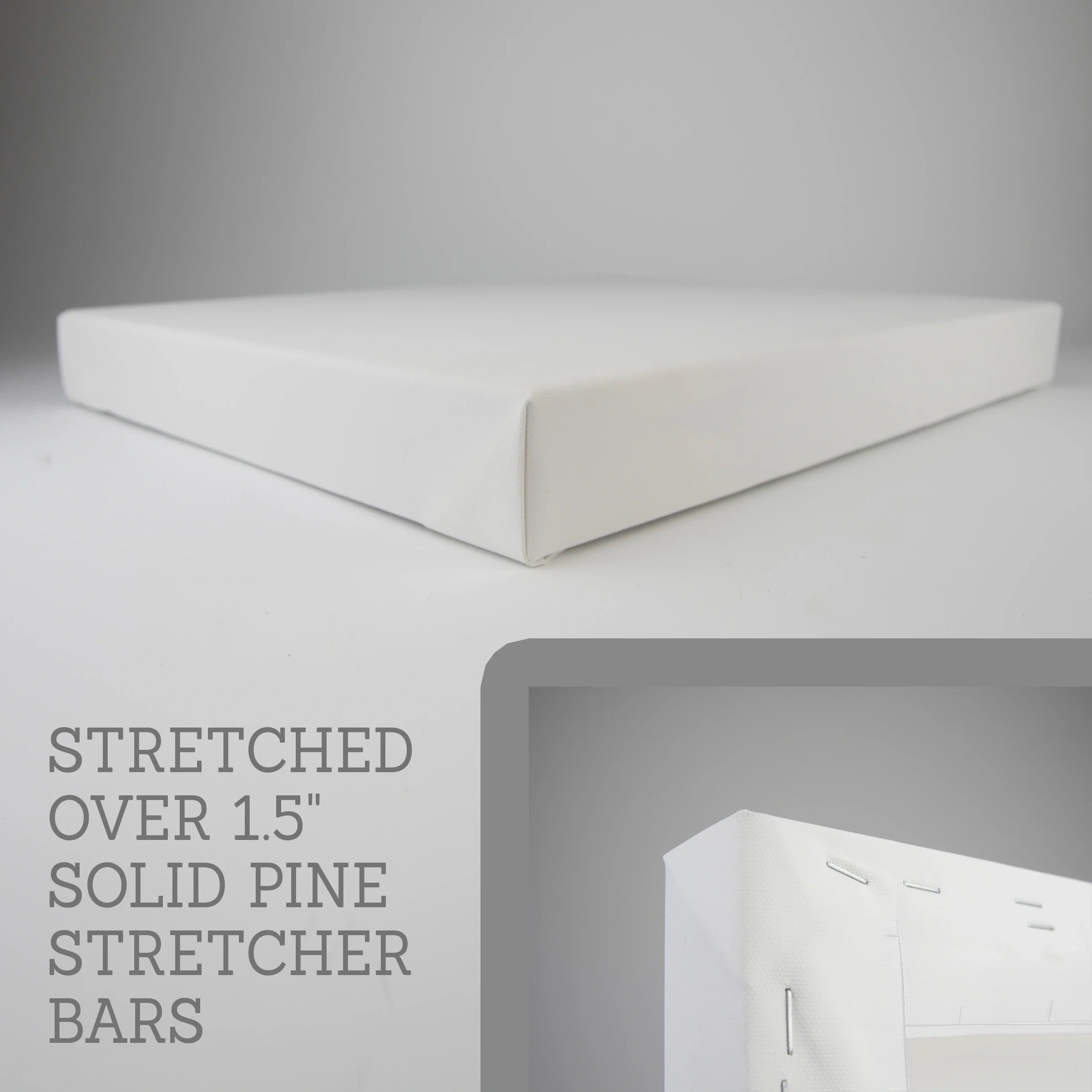 Green Pine Tree Forest. Blue Foggy Mountains. Set of 3 Prints