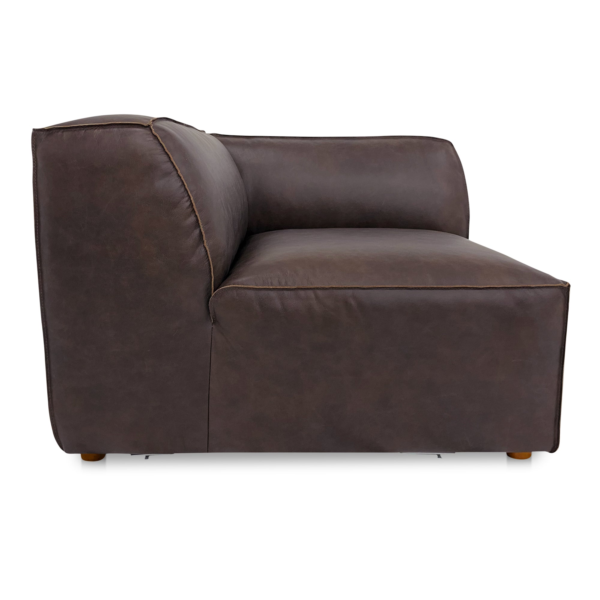 Form Corner Chair Espresso Brown Leather