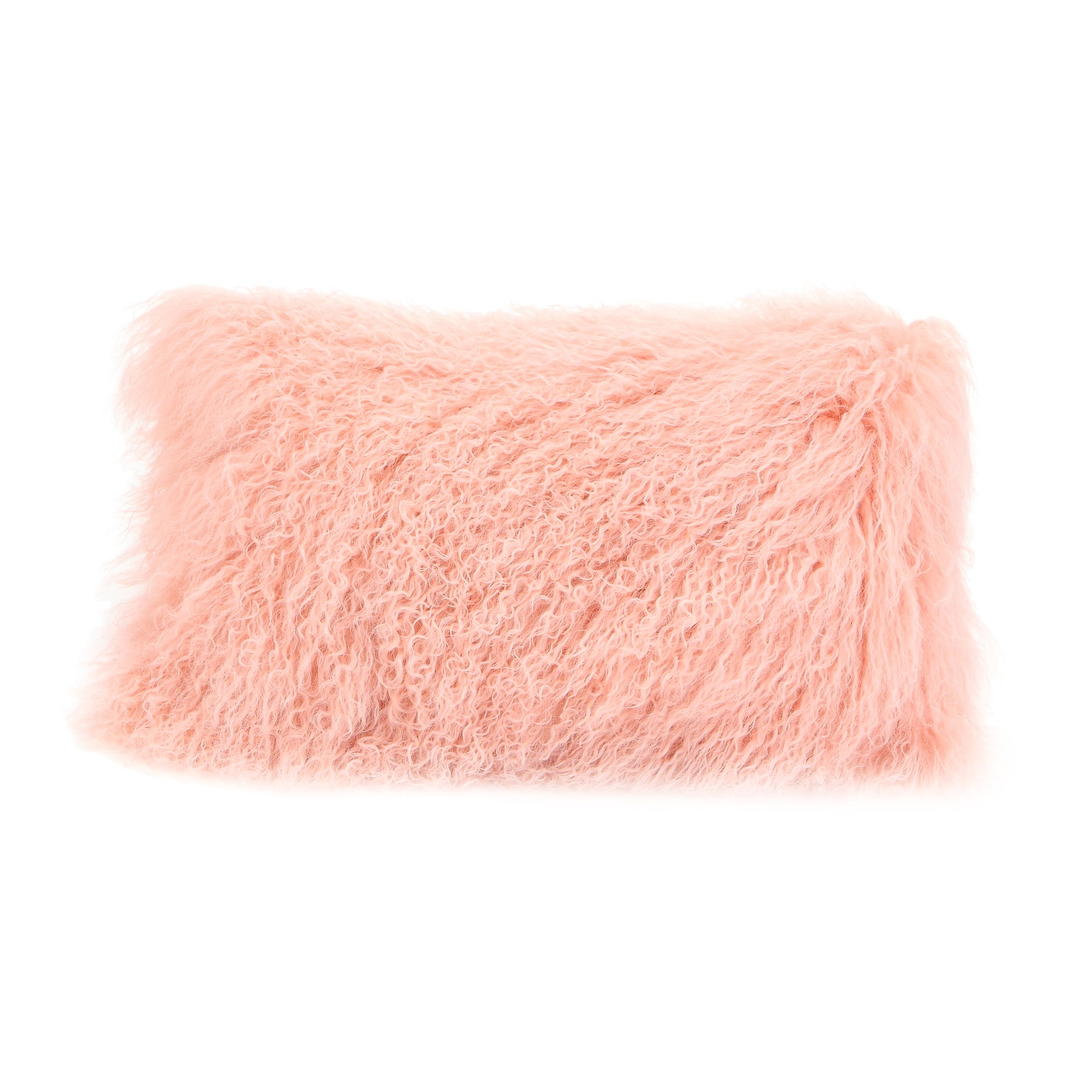 Lamb Fur Pillow Pink - Moes Home