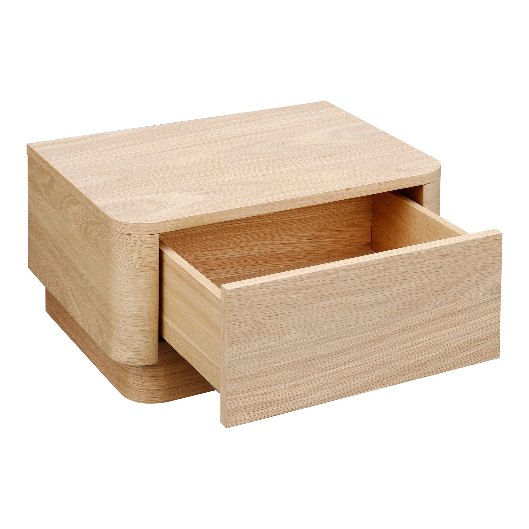 Round Off Small Nightstand Walnut