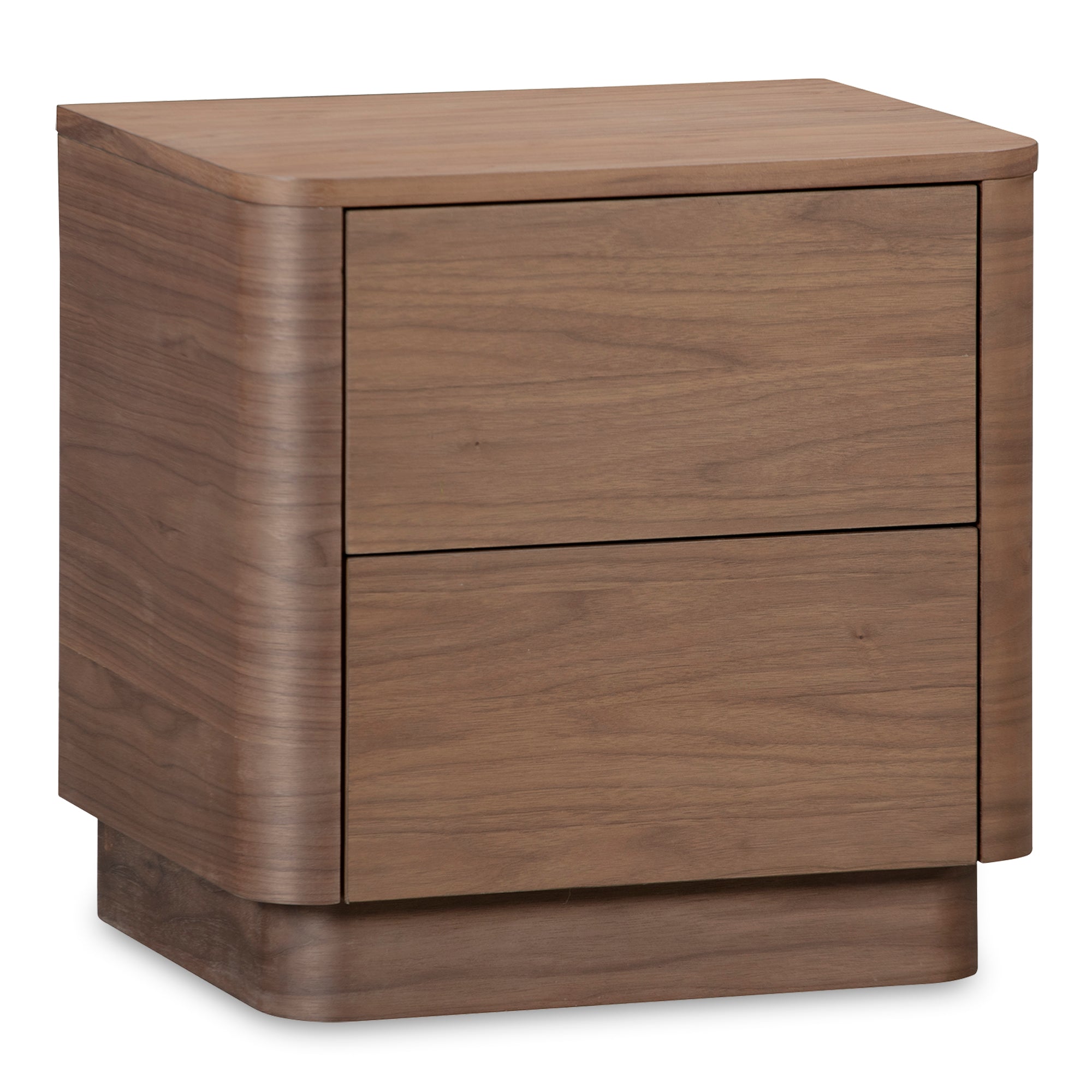 Round Off Tall Nightstand Natural Oak