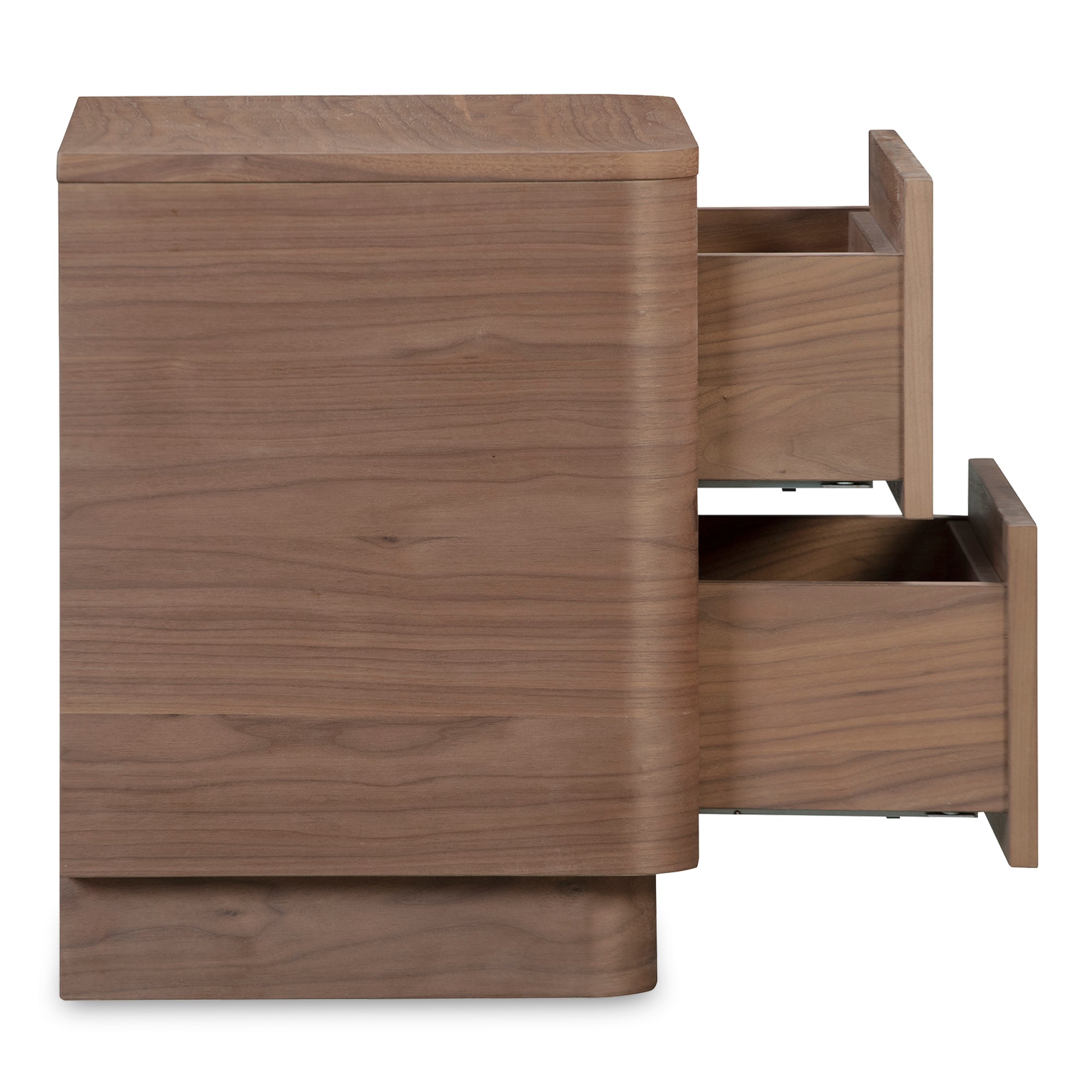 Round Off Tall Nightstand Natural Oak