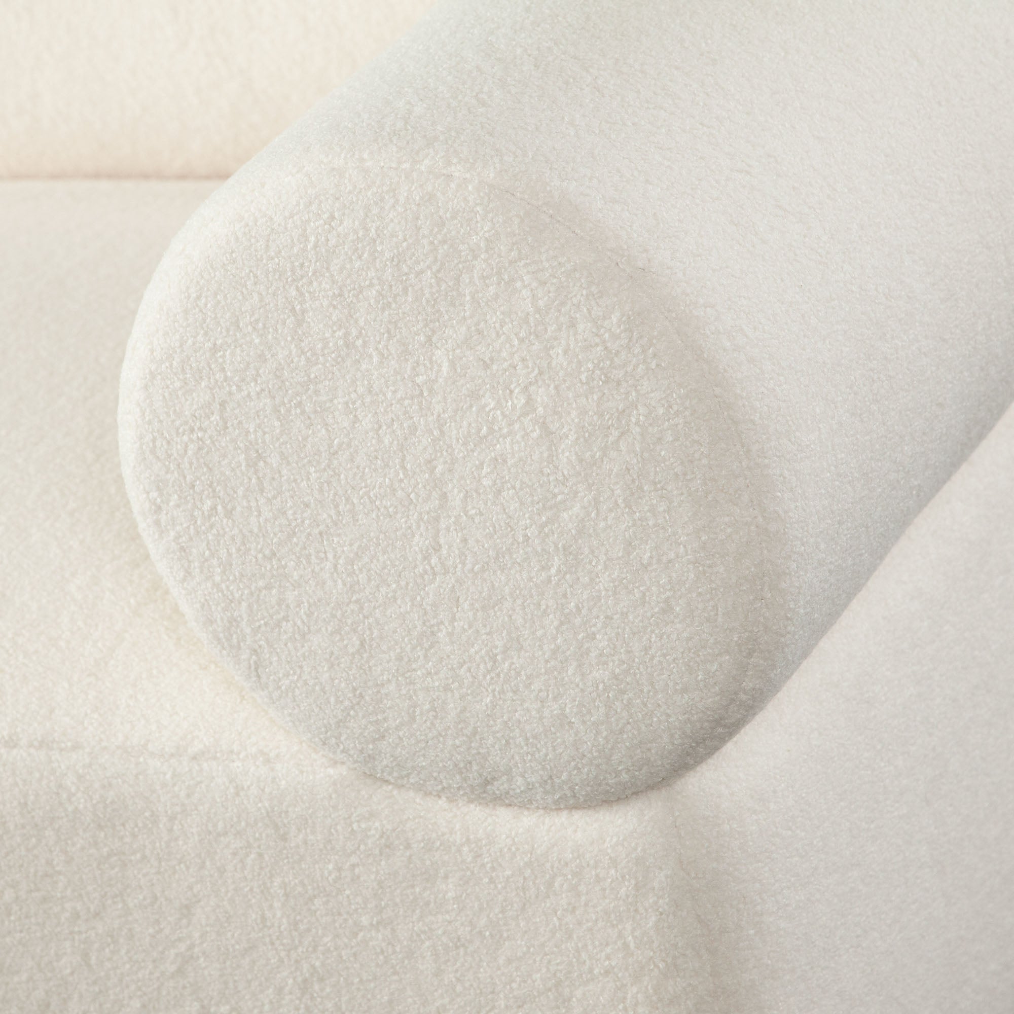 Zia 4PC Modular Reversible Chaise Sectional in Ivory Sherpa Fabric by Diamond Sofa