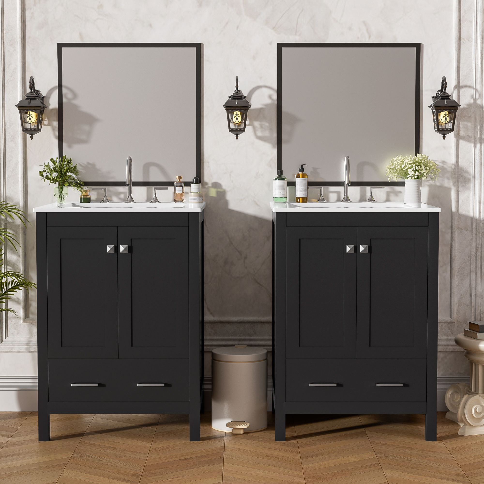 Bathroom Vanity With Integrated Undermount Ceramic Sink, 2 Doors And 1 Drawer, Soft Close Hinges - Best Buy Furniture