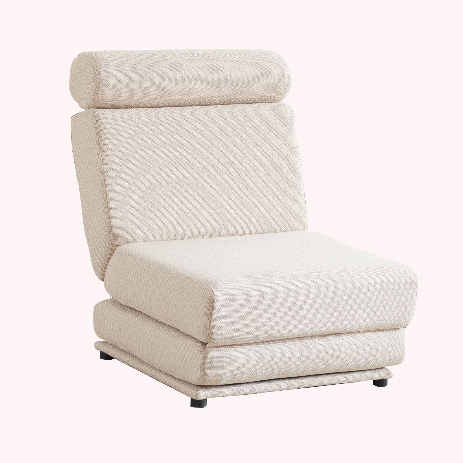 Foldable Single Chair Sofa Bed With Pillow, Easy To Store, Breathable And Wearable Linen