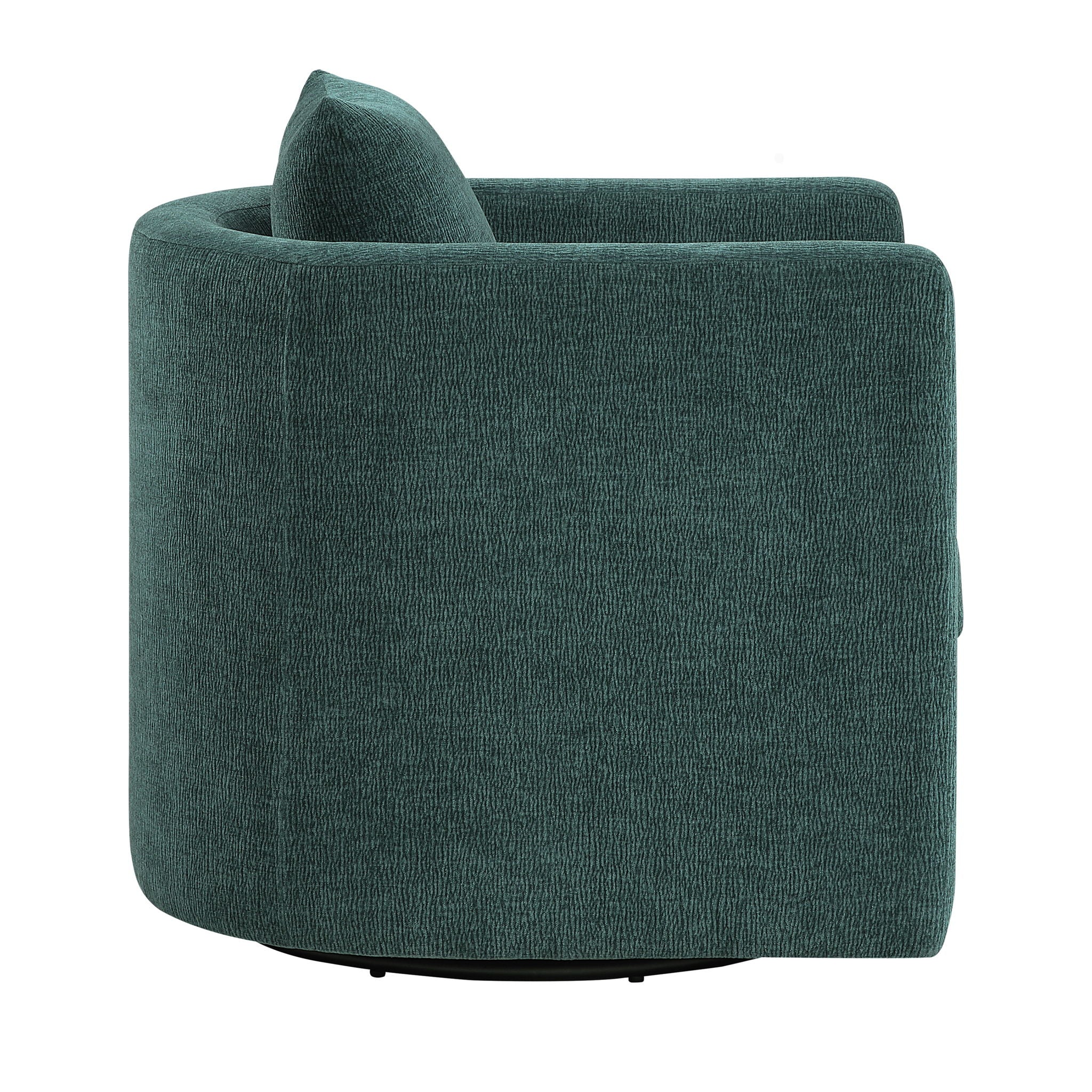 Sutton - Swivel Barrel Chair - Peacock - Best Buy Furniture