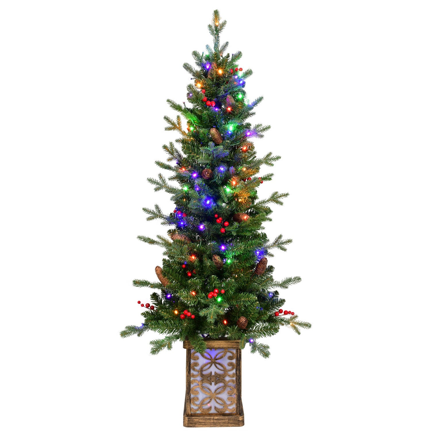4FT-The-Pre-Lit-Glitter-Base-Holiday-Tree-Christmas-Tree