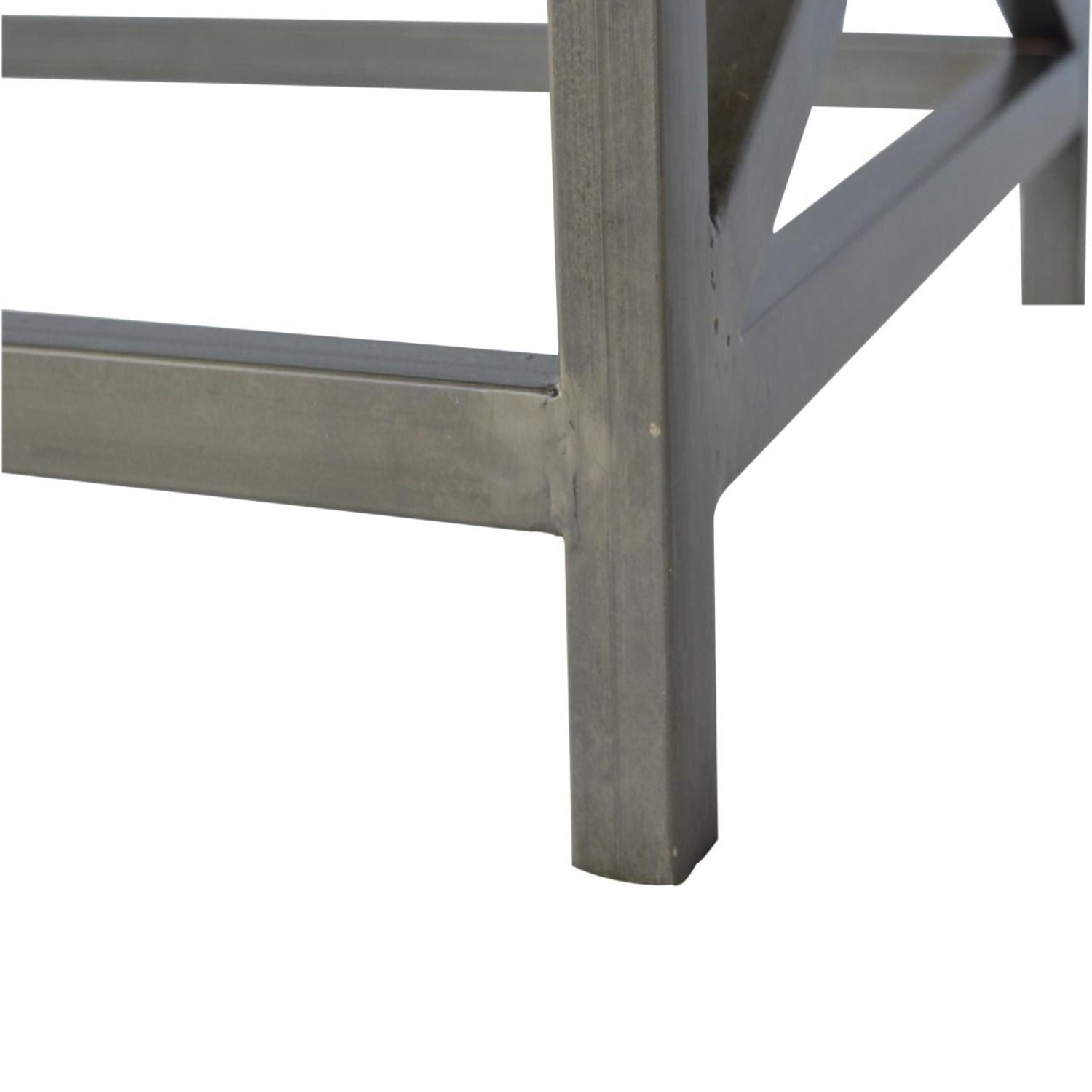 Industrial Cross Metal Coffee Table - Pewter - Best Buy Furniture